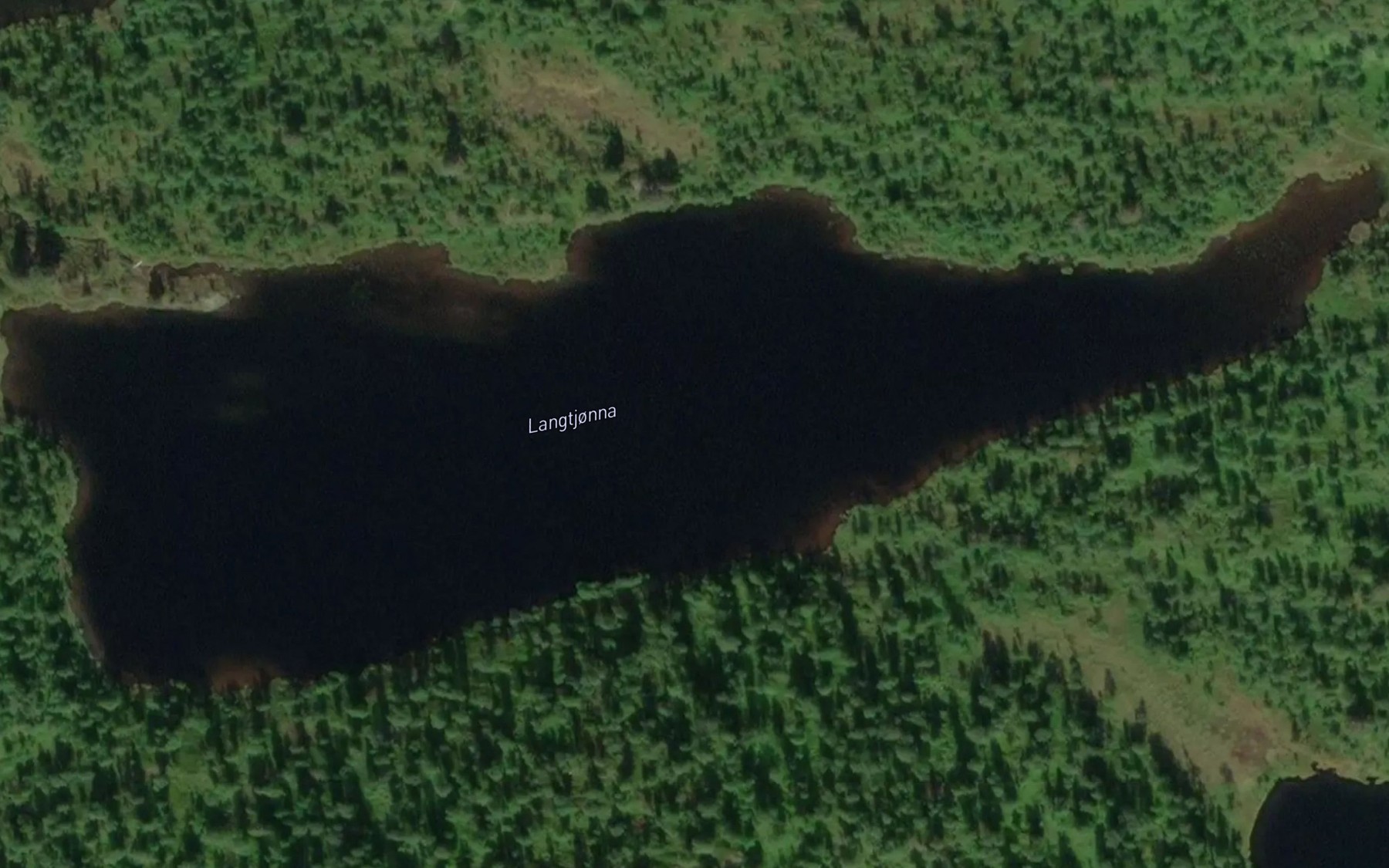Satellite map of the Langtjorna
