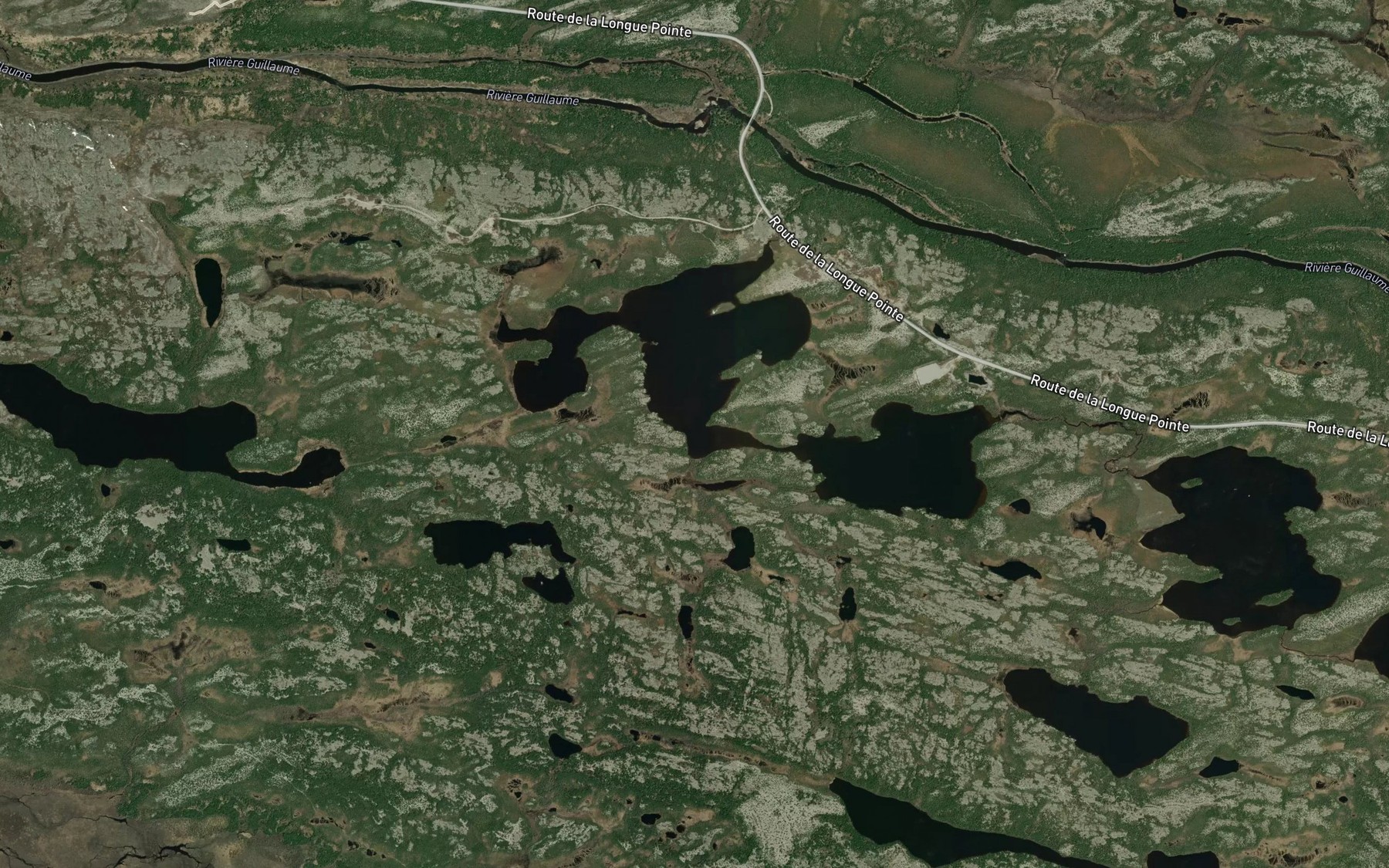 Satellite map of the Lac Aupiskamikach