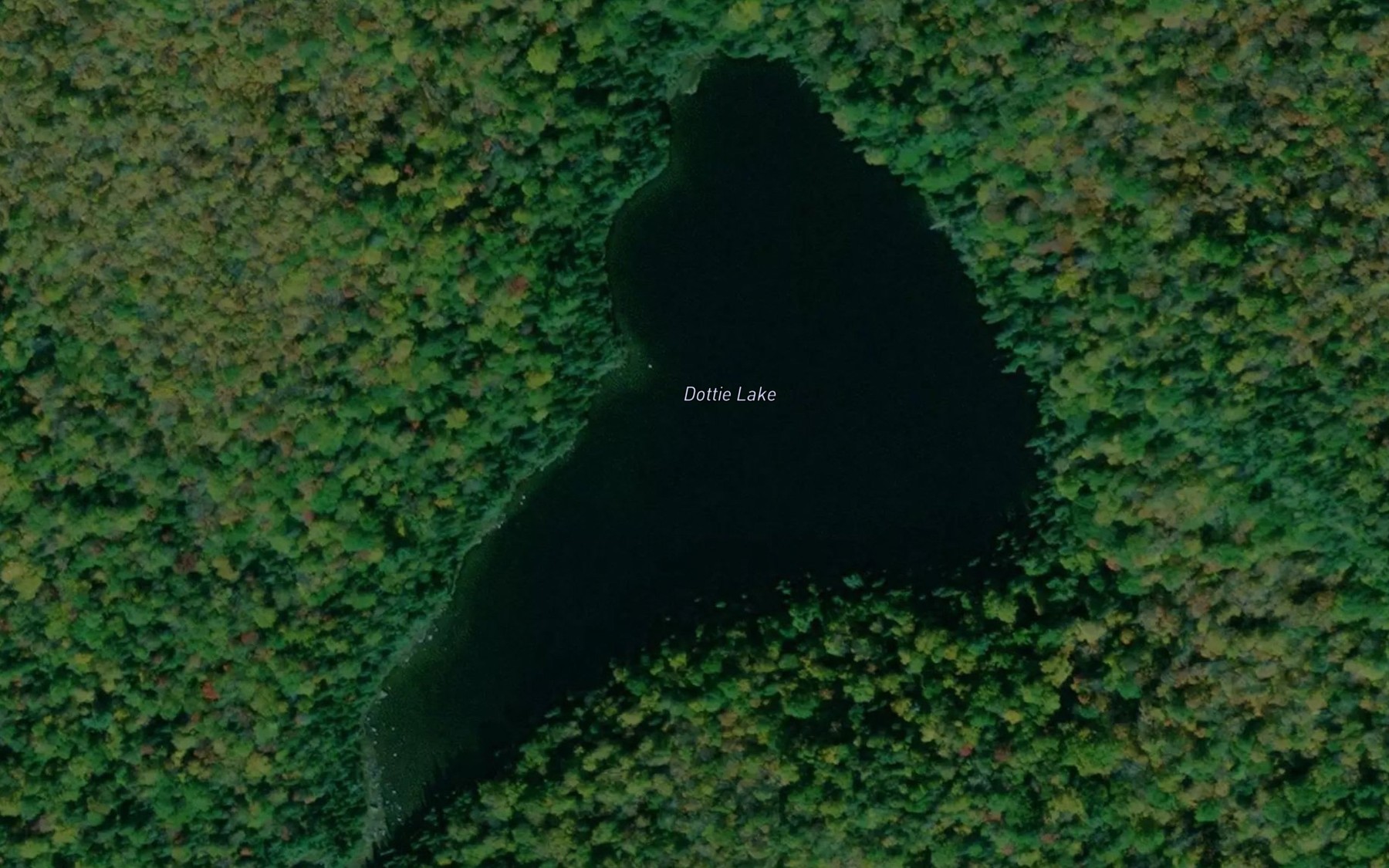 Satellite map of the Dottie Lake