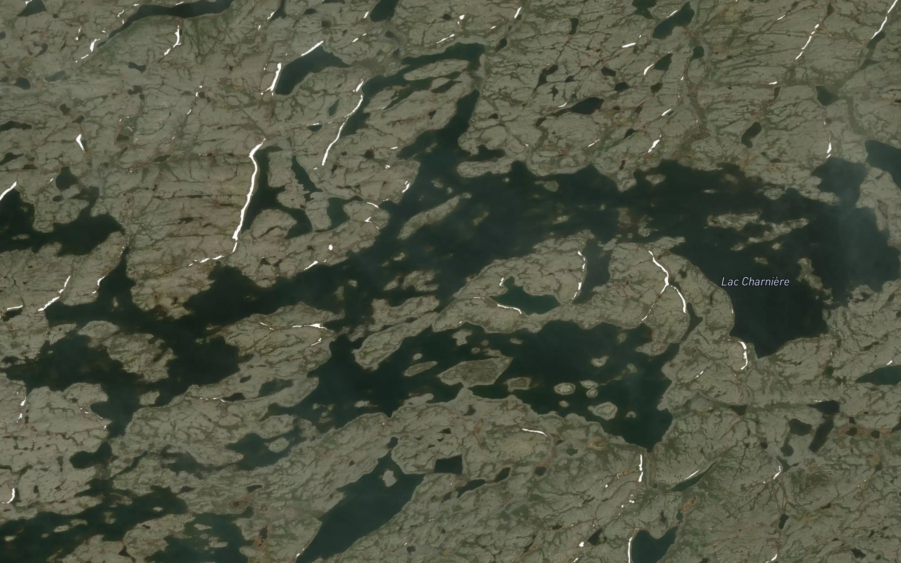 Satellite map of the Lac Charniere