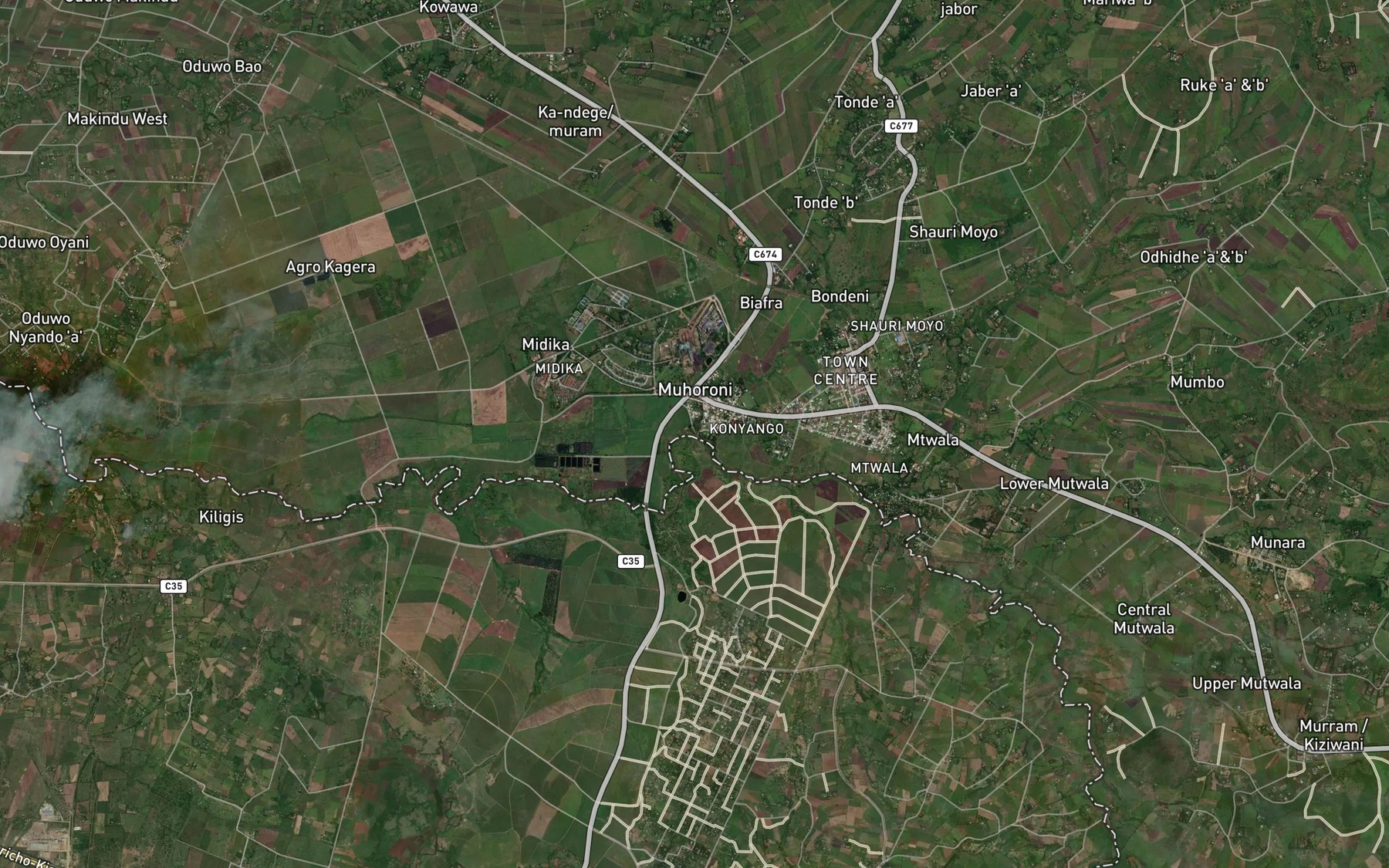 Satellite map of the Tonde