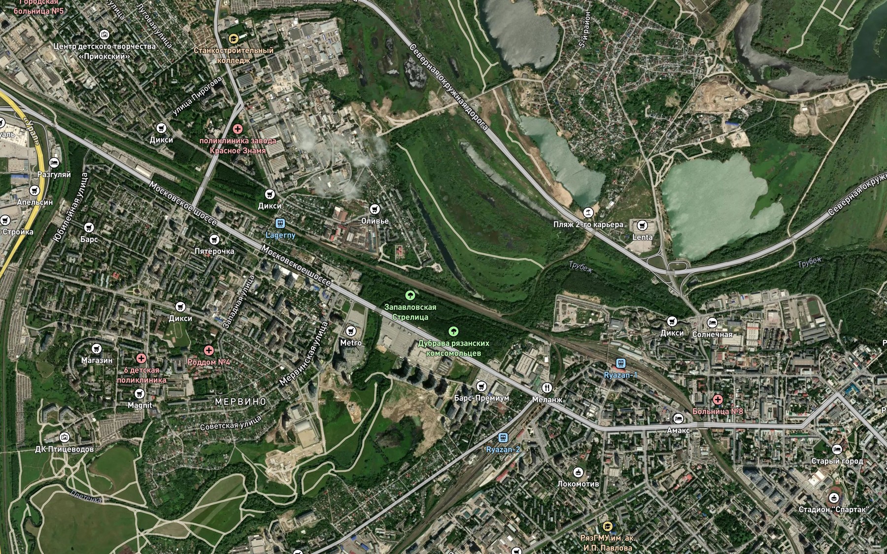 Satellite map of the Ozero Trubezh