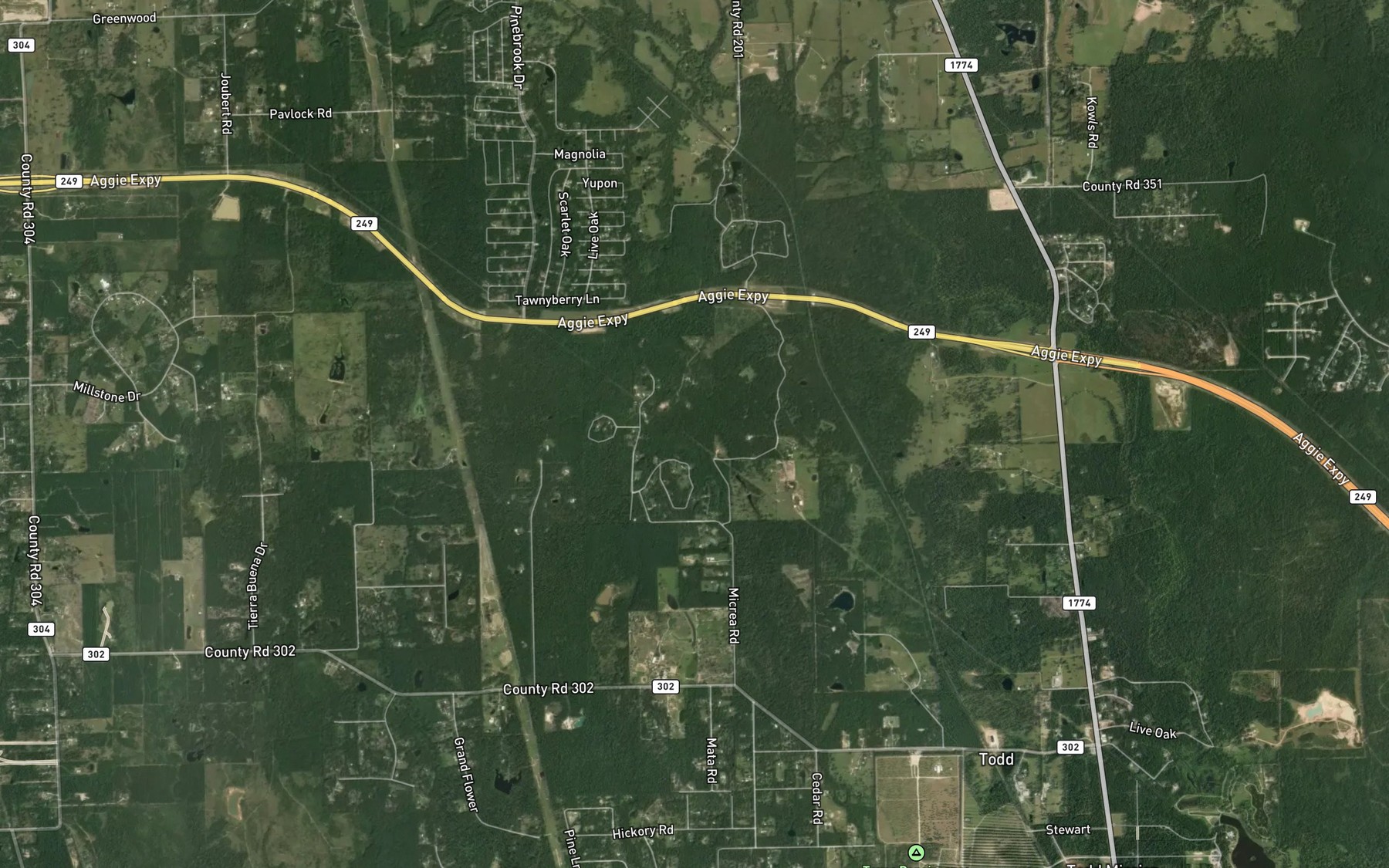 Satellite map of the Micrea Lake