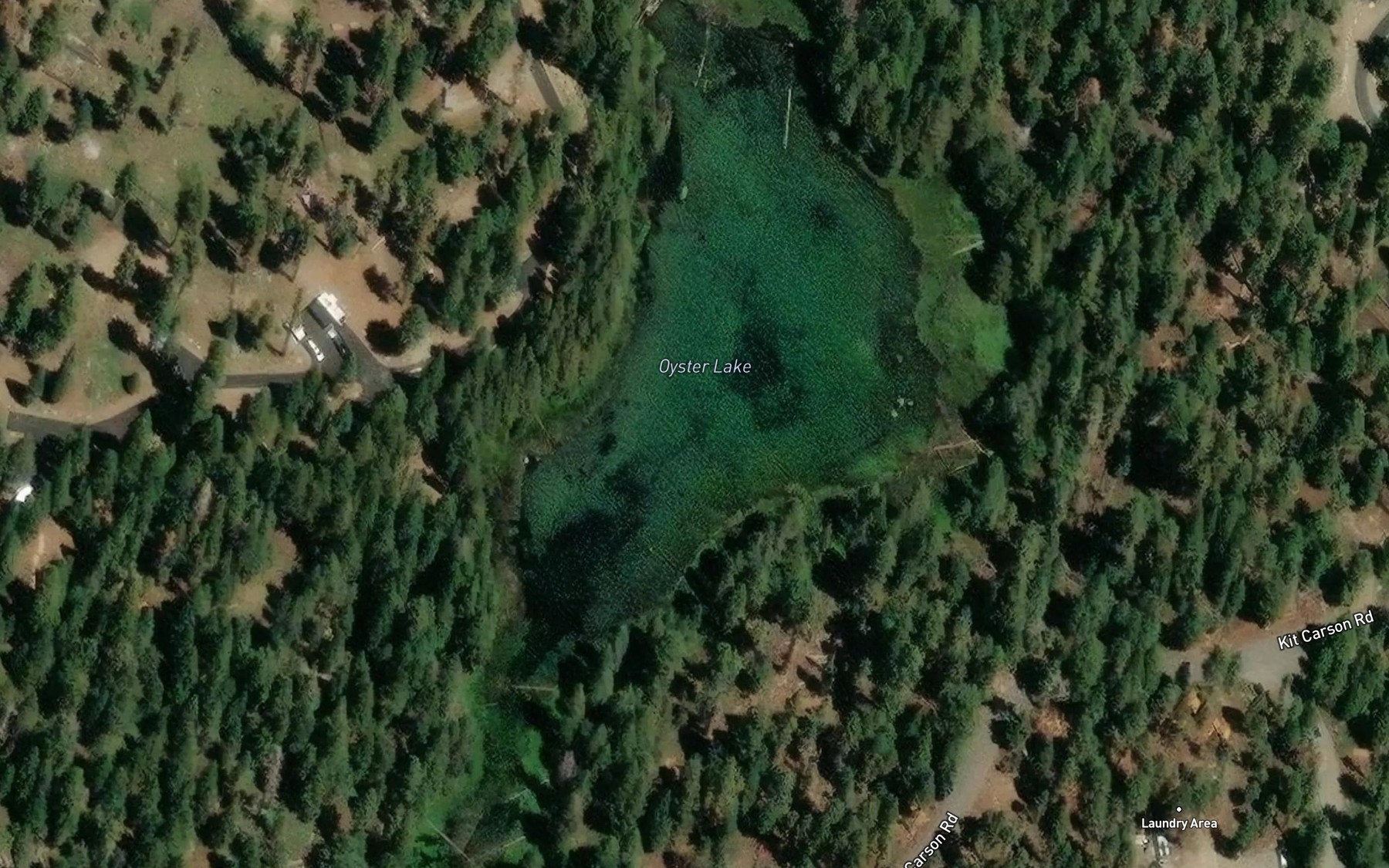 Satellite map of the Oyster Lake
