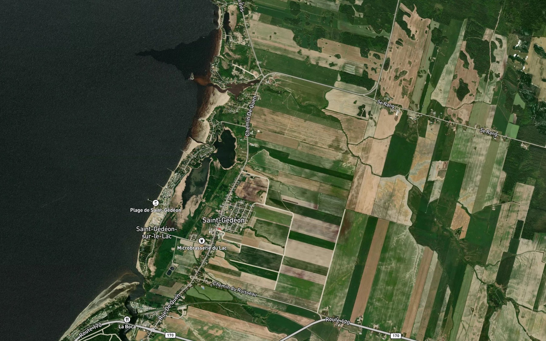 Satellite map of the Cours d'eau Larouche