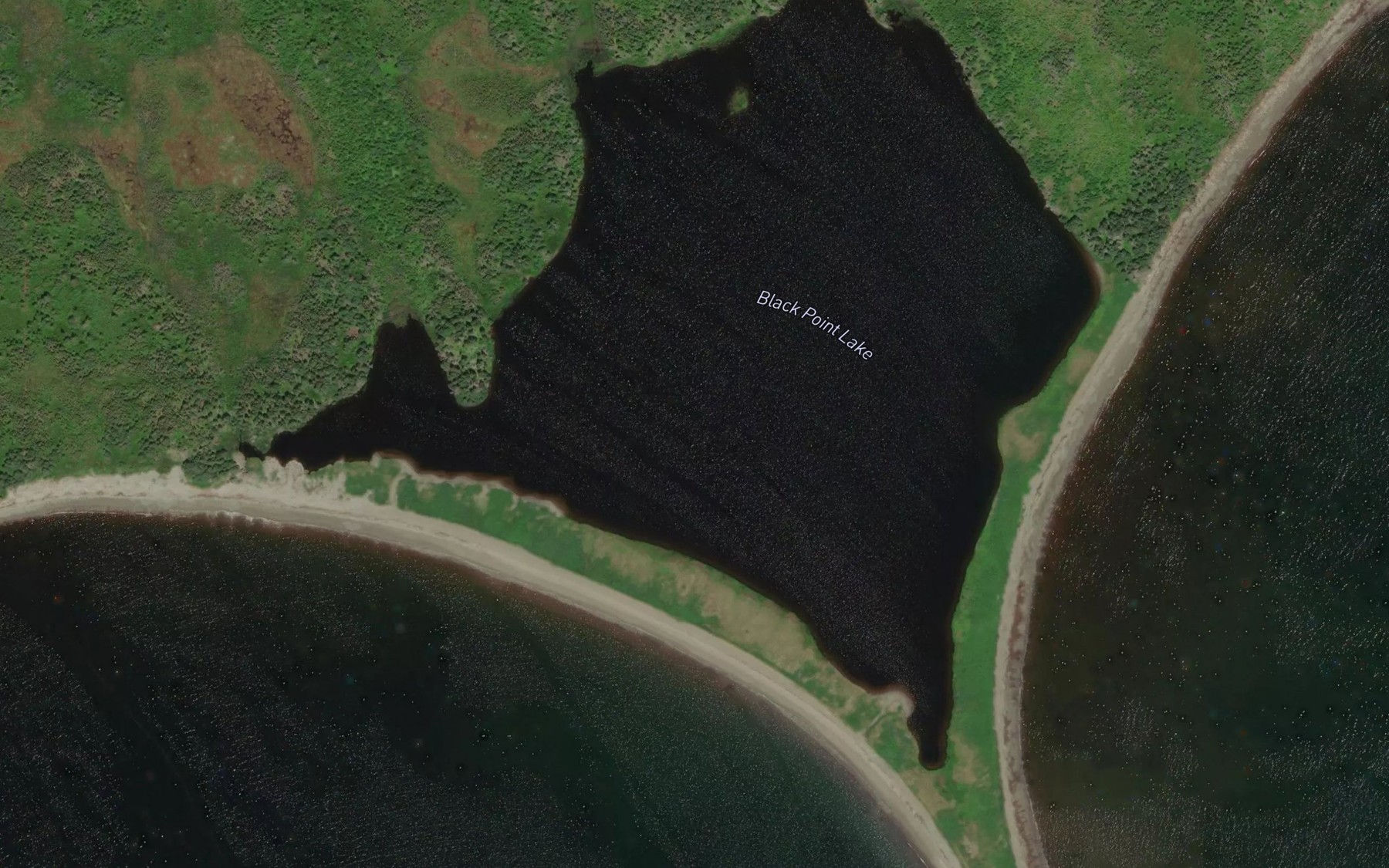 Satellite map of the Black Point Lake