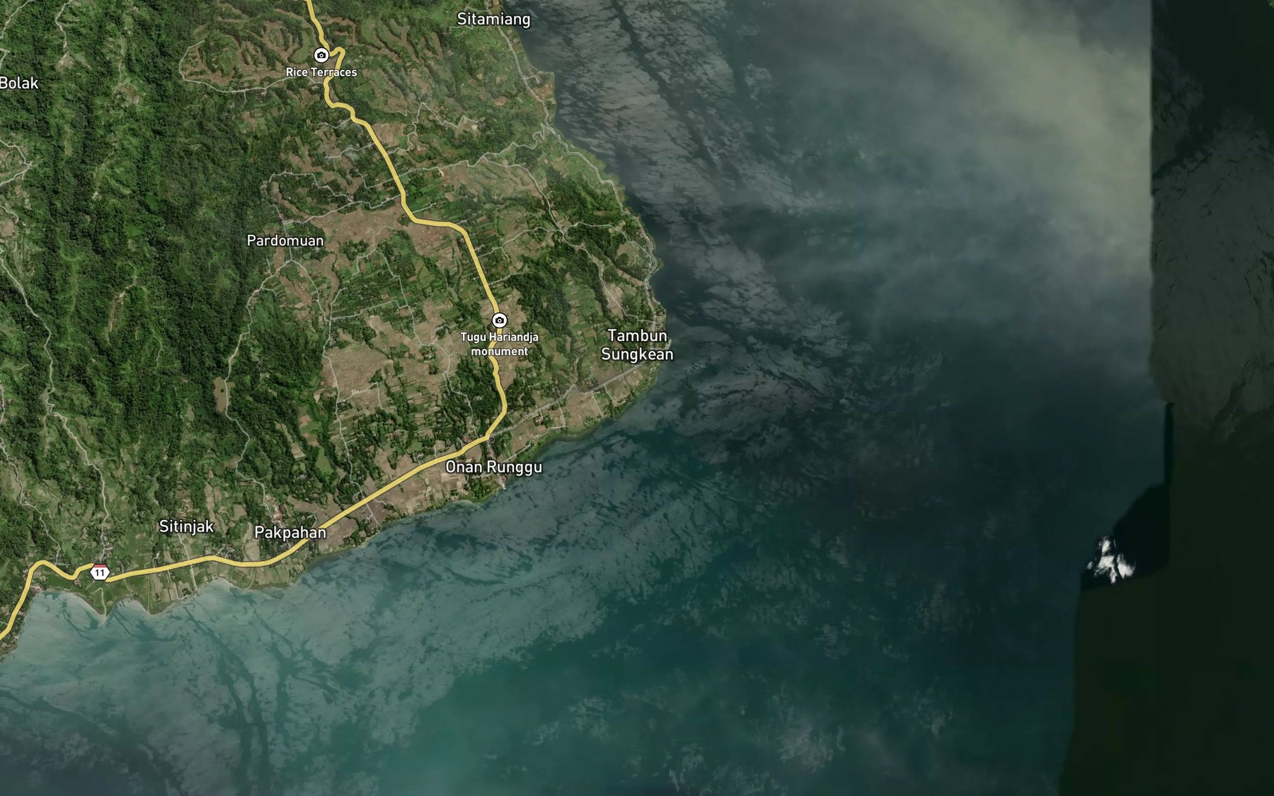 Satellite map of the Binanga Sosorpea