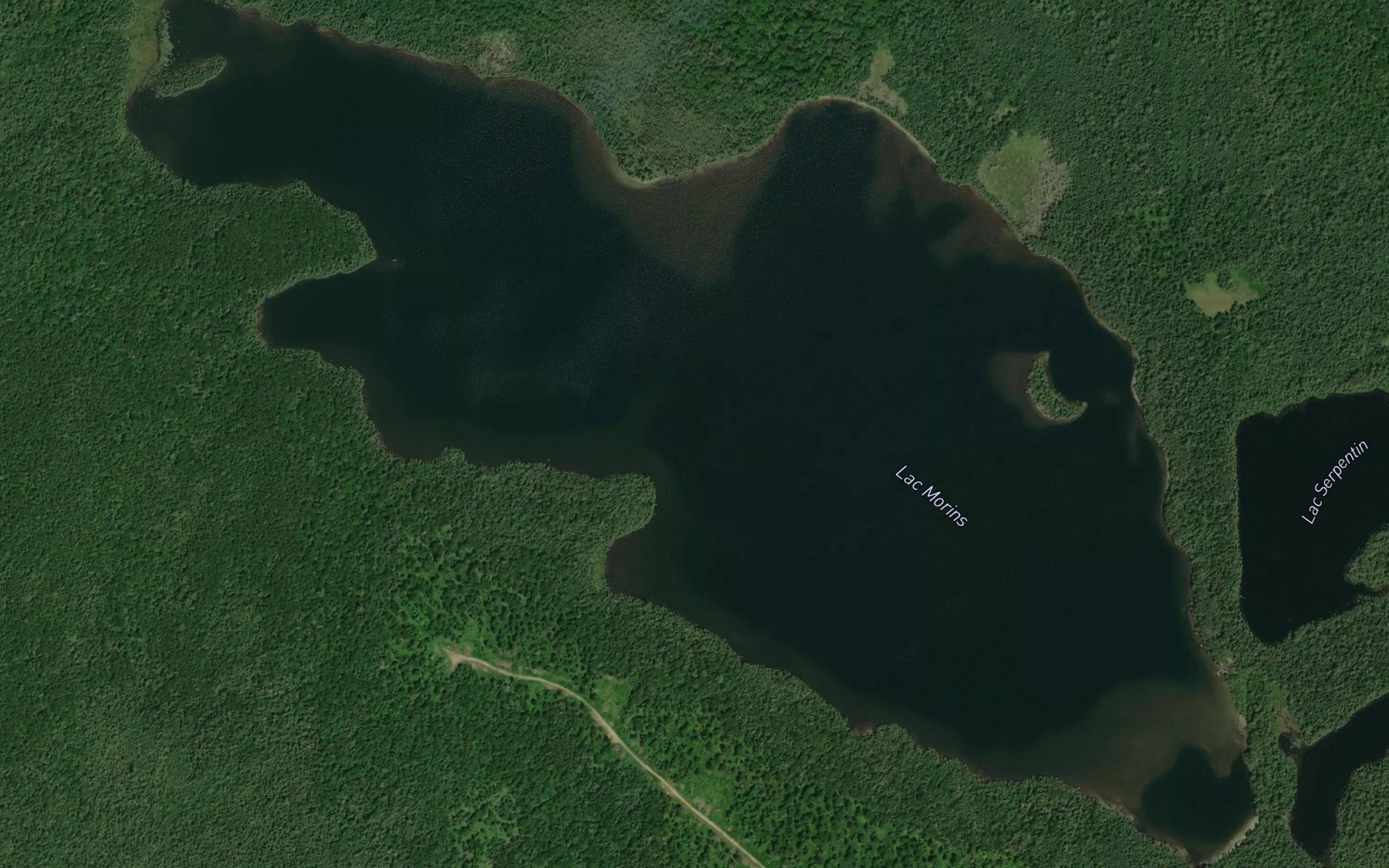 Satellite map of the Lac Morins