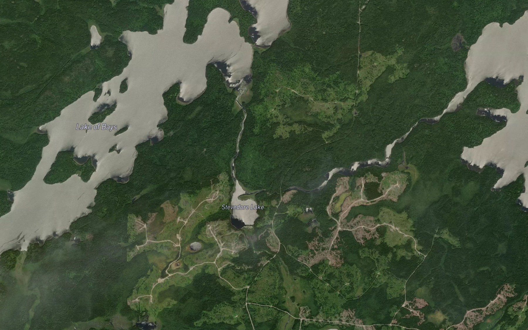 Satellite map of the Bays River