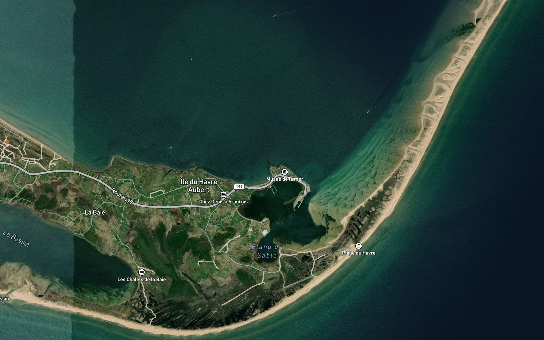 Satellite map of the Anse Shea