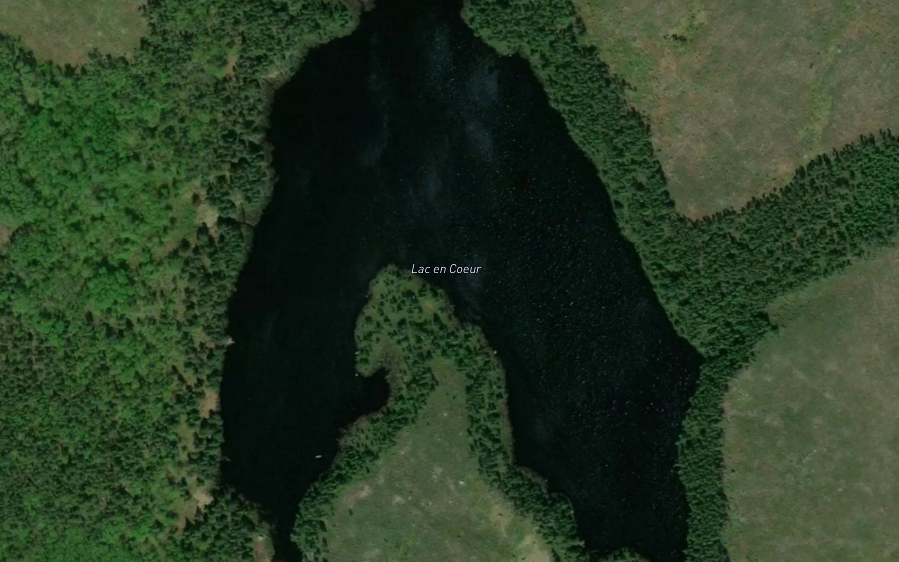 Satellite map of the Lac en Coeur