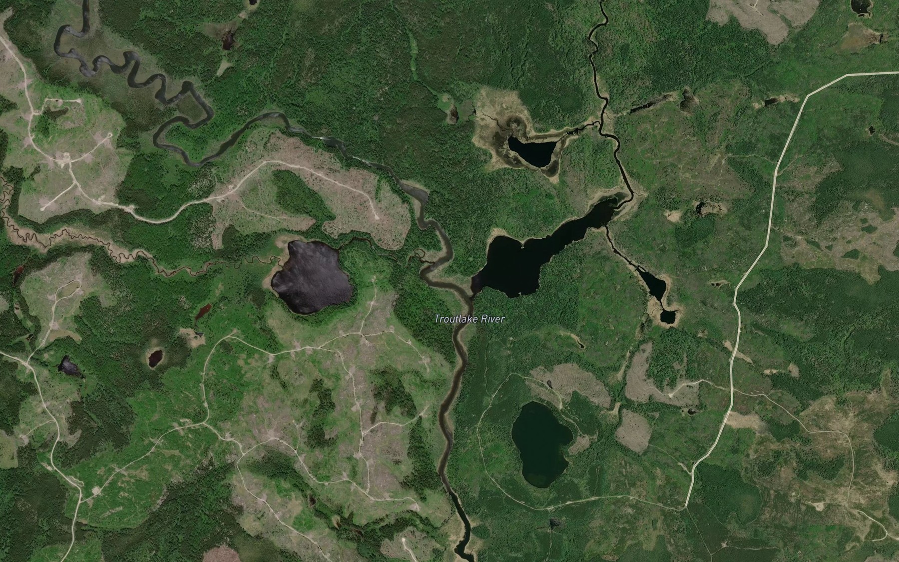 Satellite map of the Joyce River
