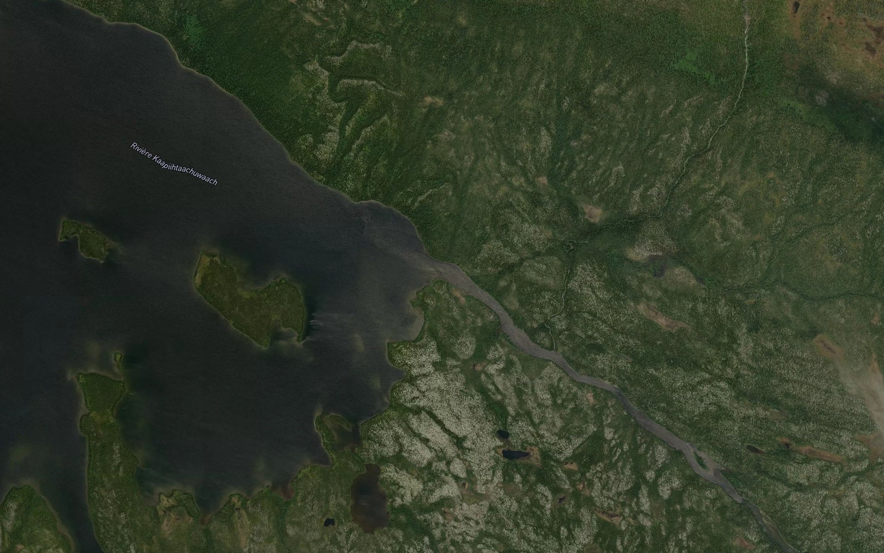 Satellite map of the Riviere Kapitachuwach