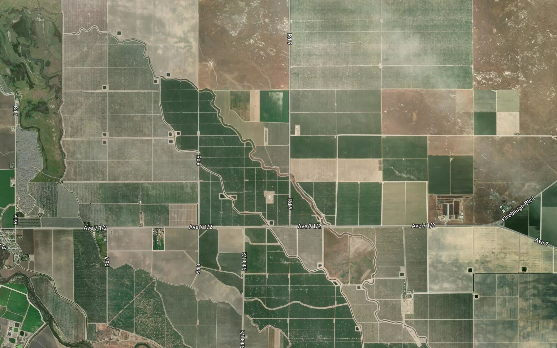 Satellite map of the Lone Willow Slough