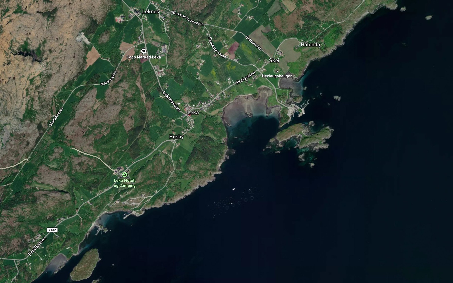 Satellite map of the Husbysjoen