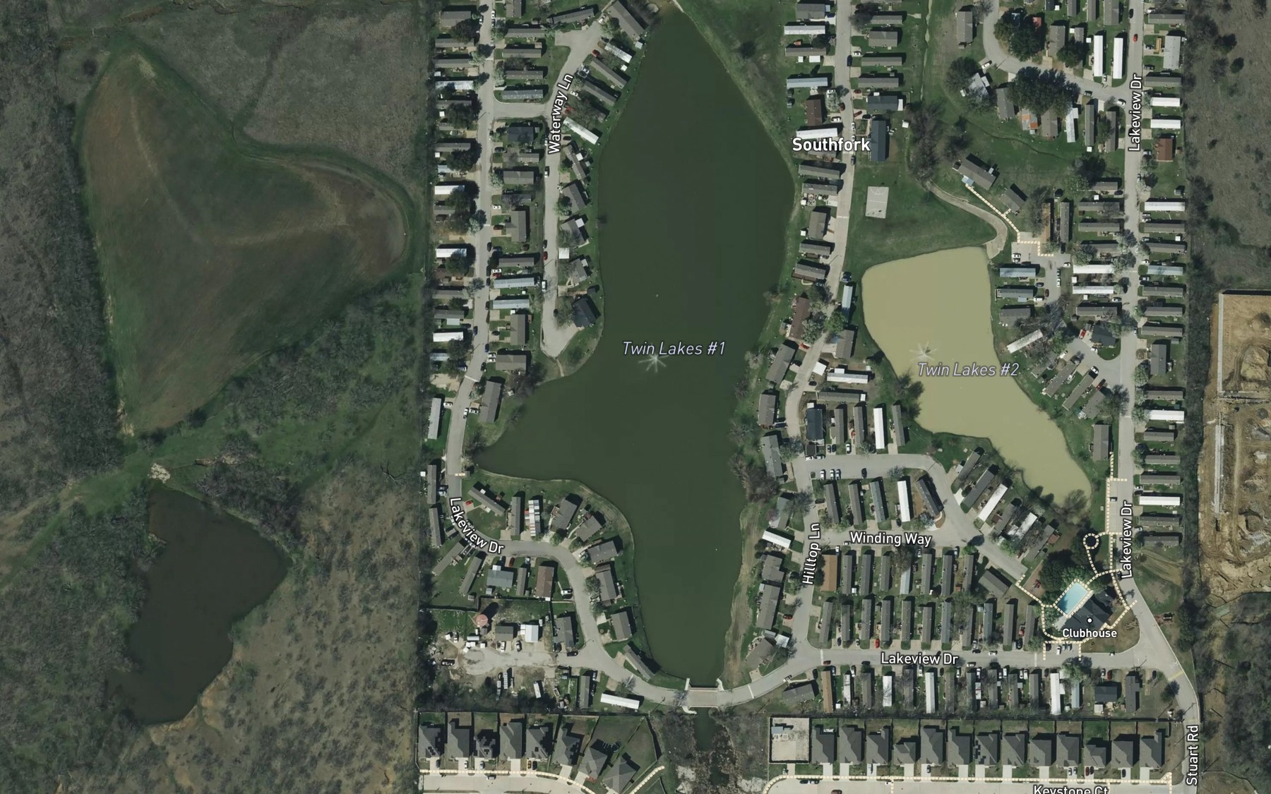 Satellite map of the Twin Lakes Number 1