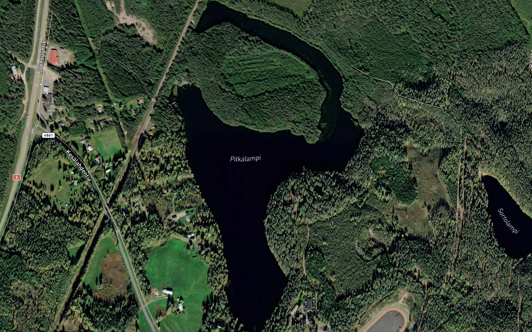 Satellite map of the Pitkalampi