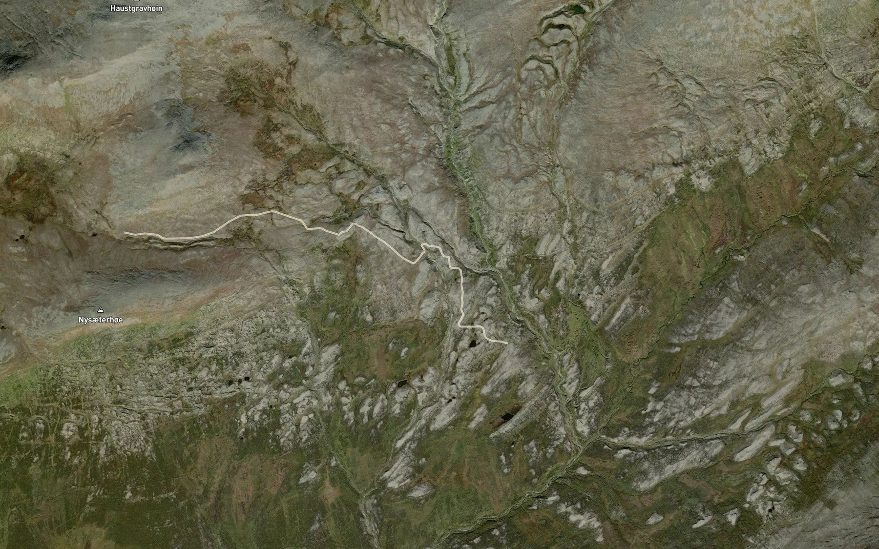 Satellite map of the Tverrakvislin