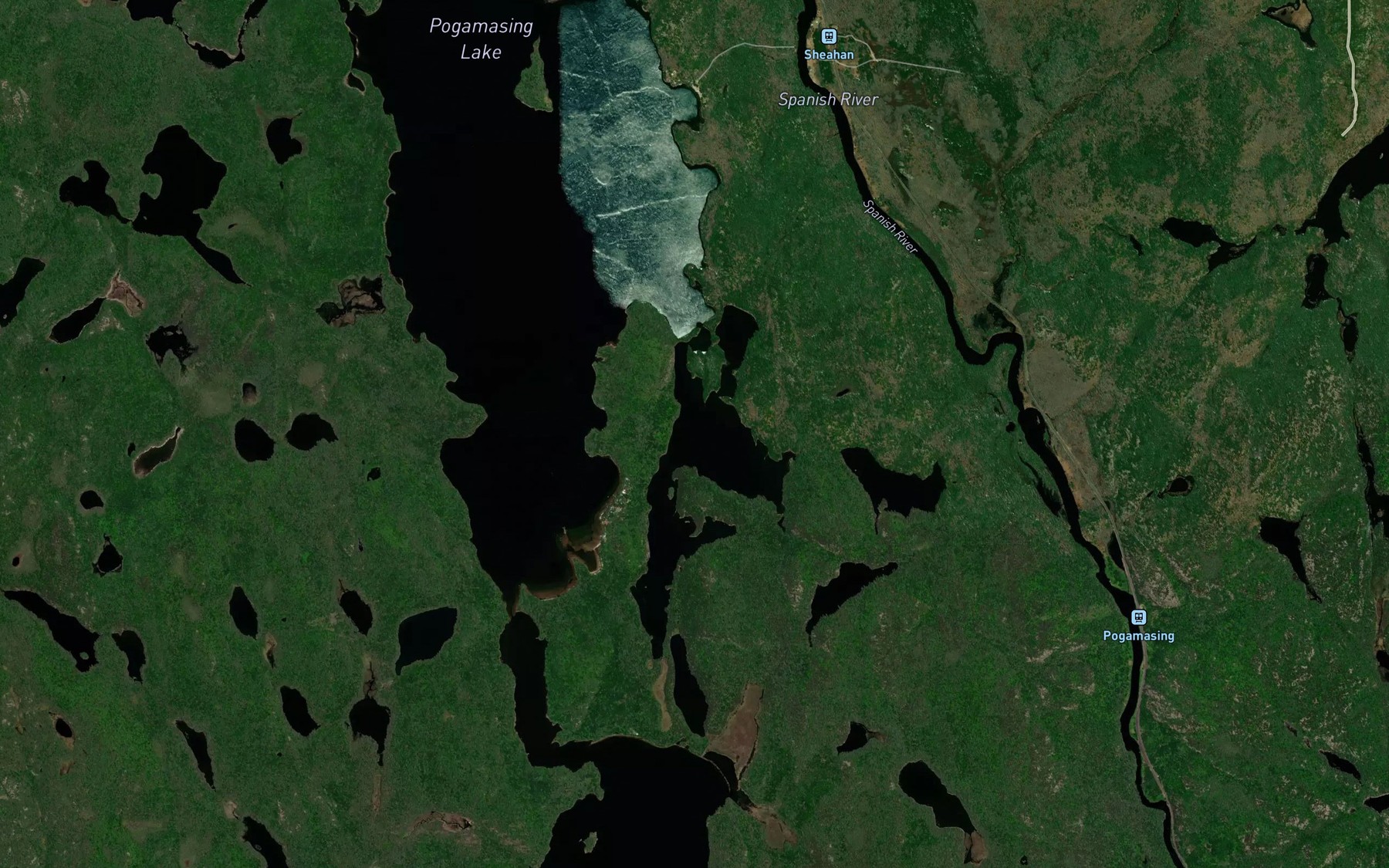 Satellite map of the Lost Channel