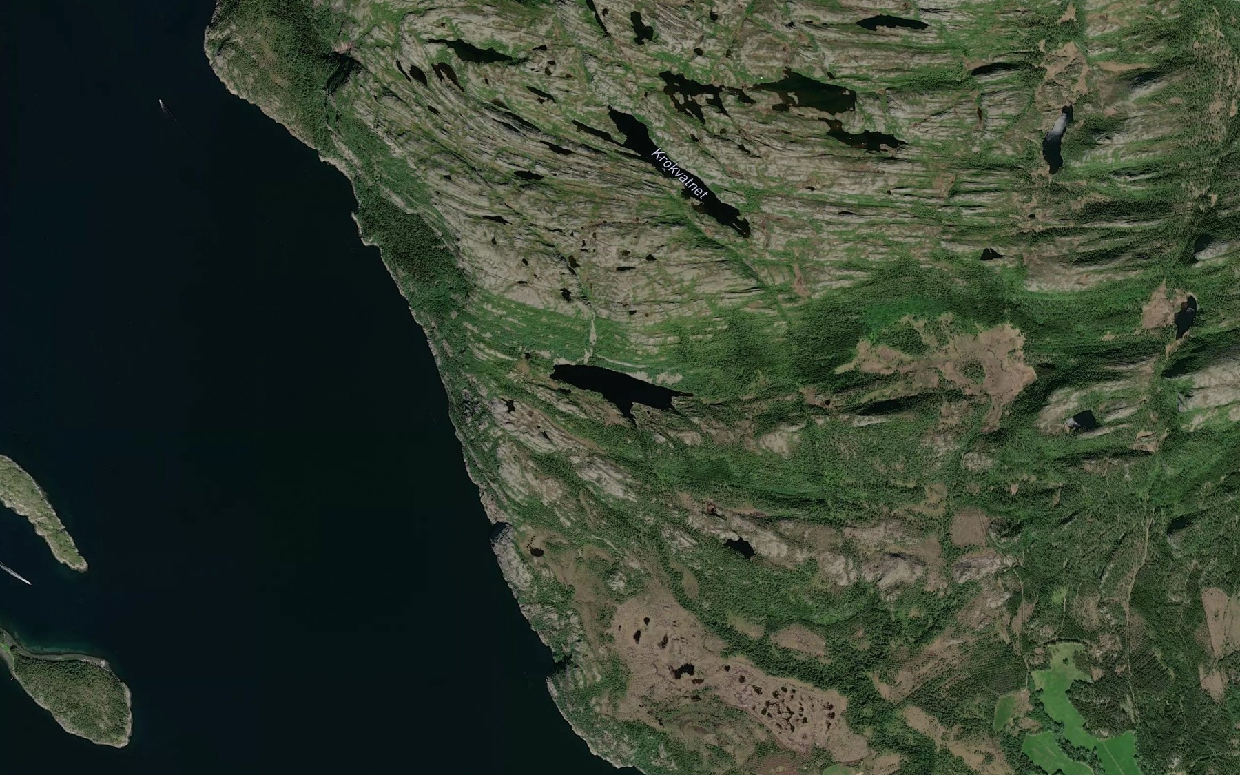 Satellite map of the Skavdalsvatnet