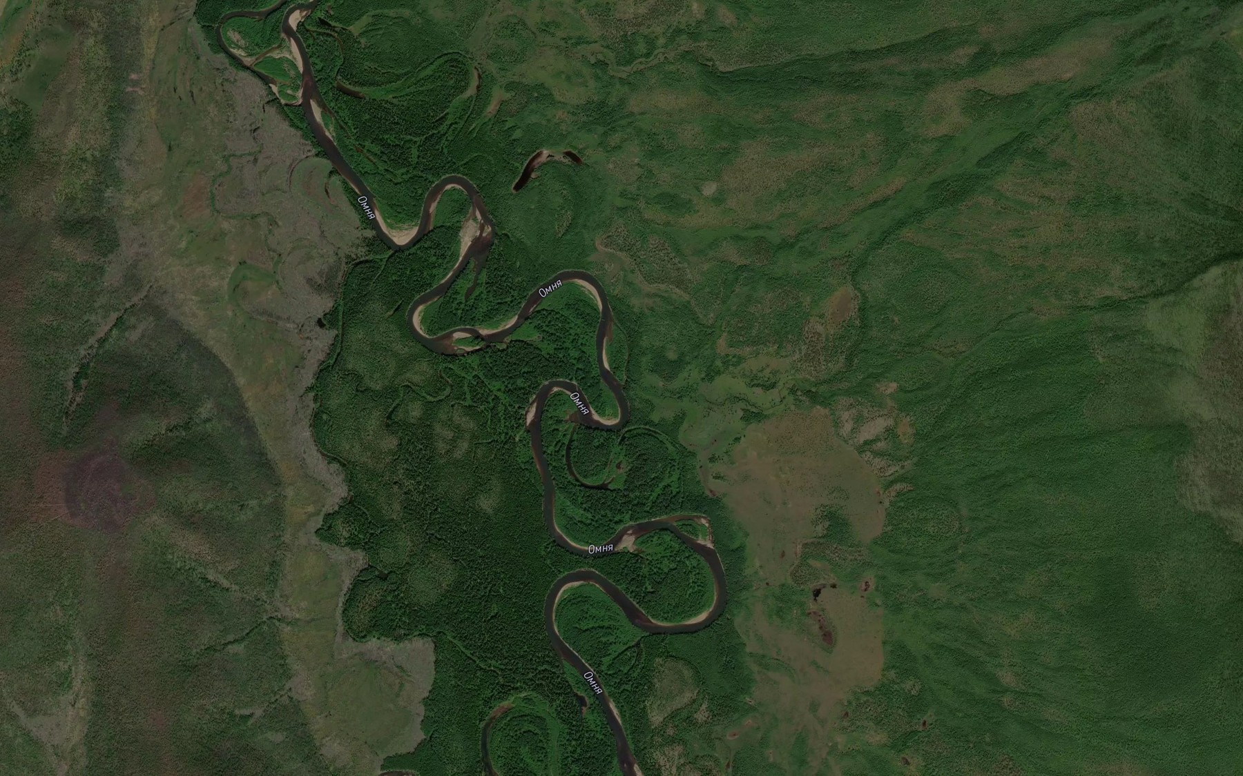 Satellite map of the Nizhniy Burunduchan