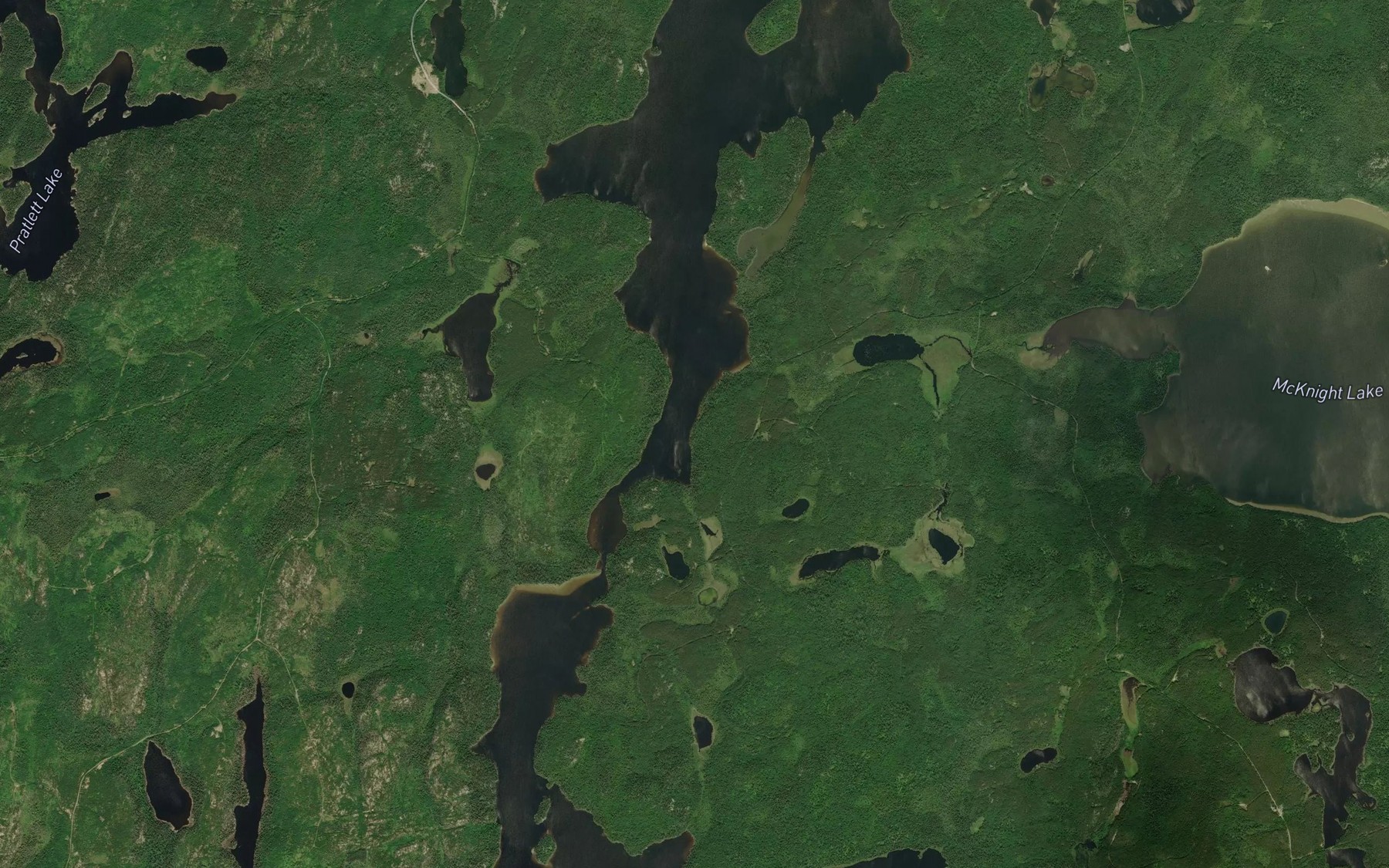 Satellite map of the Dogleg Narrows