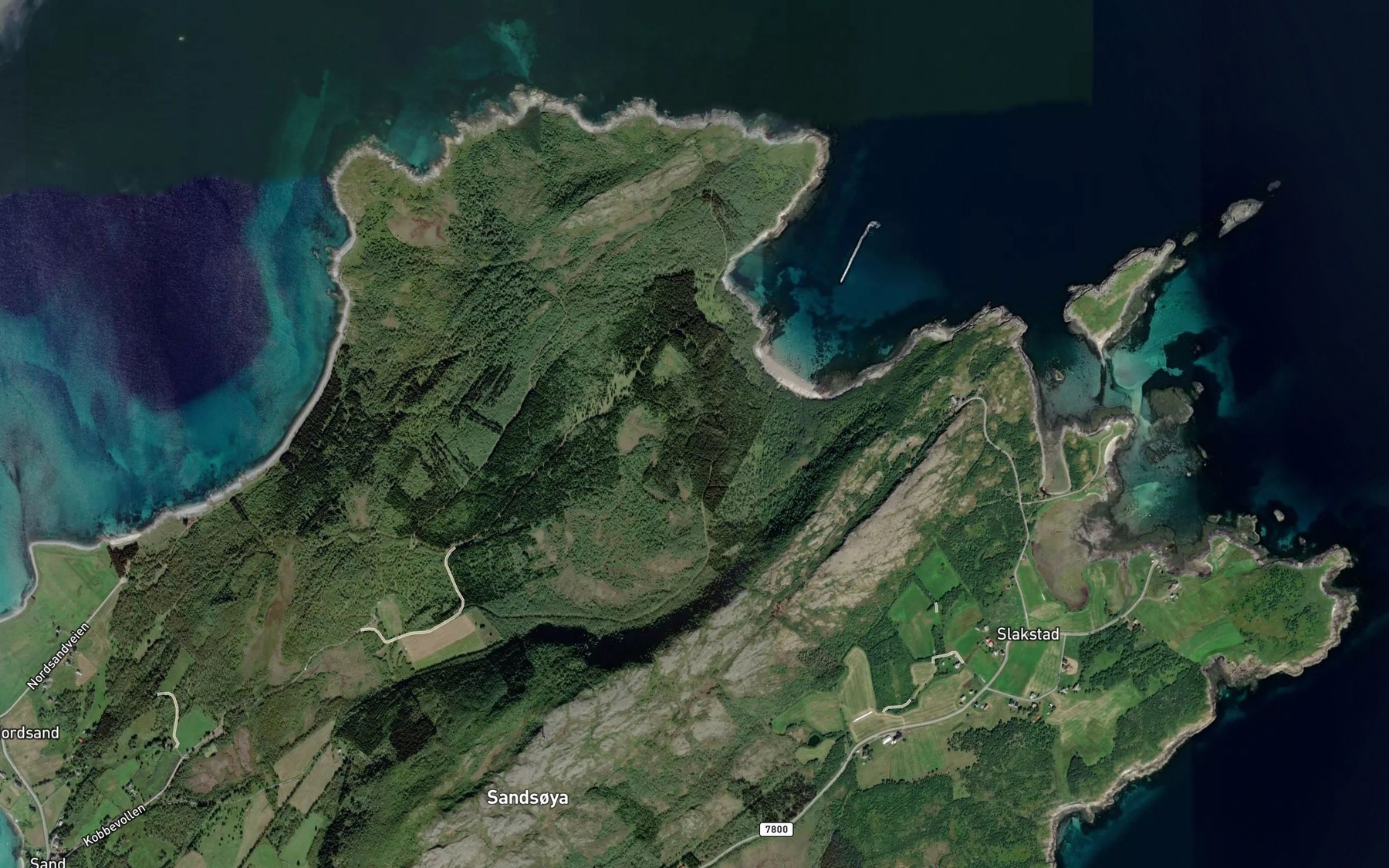 Satellite map of the Hallevikelva