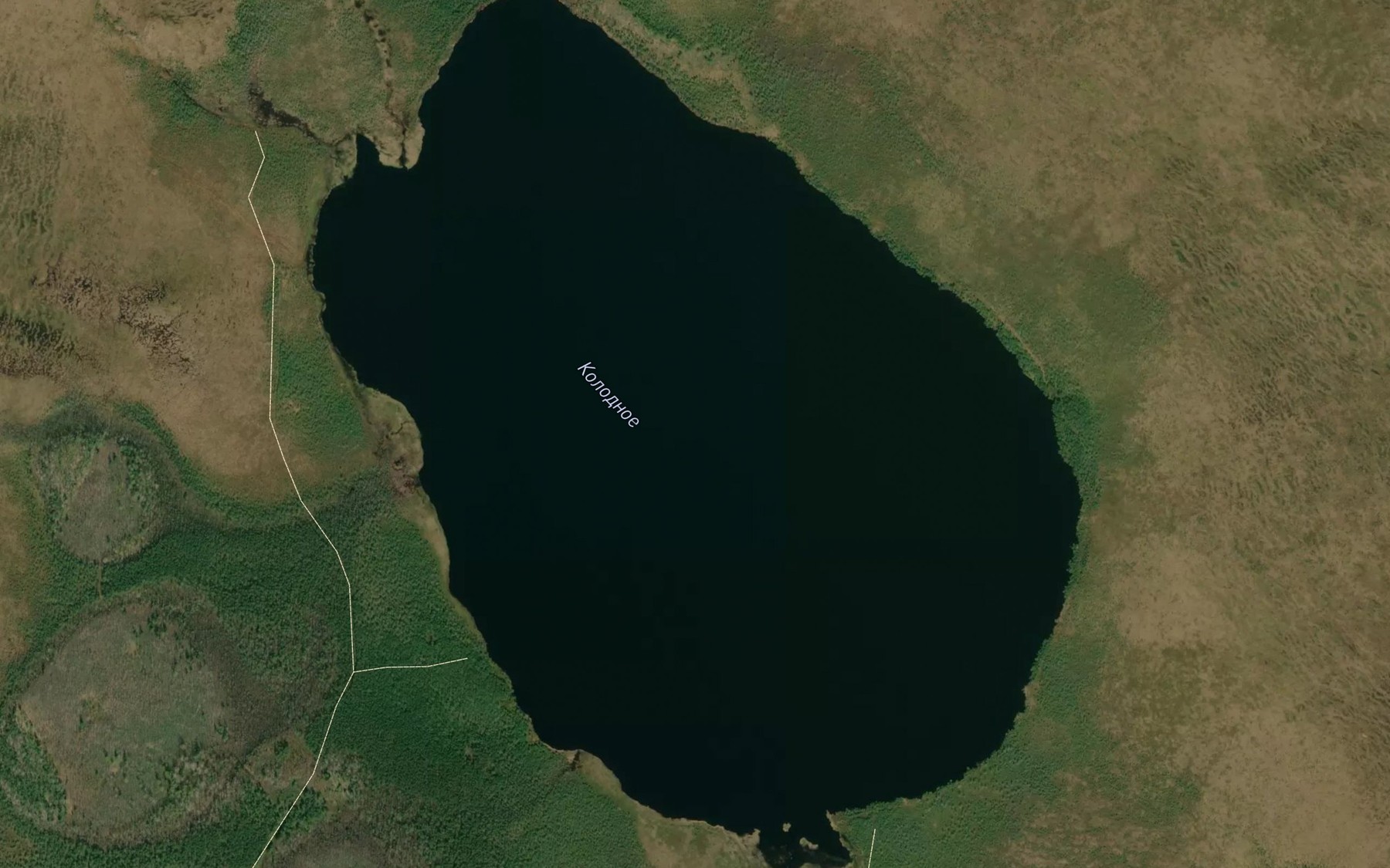 Satellite map of the Ozero Kolodnoye