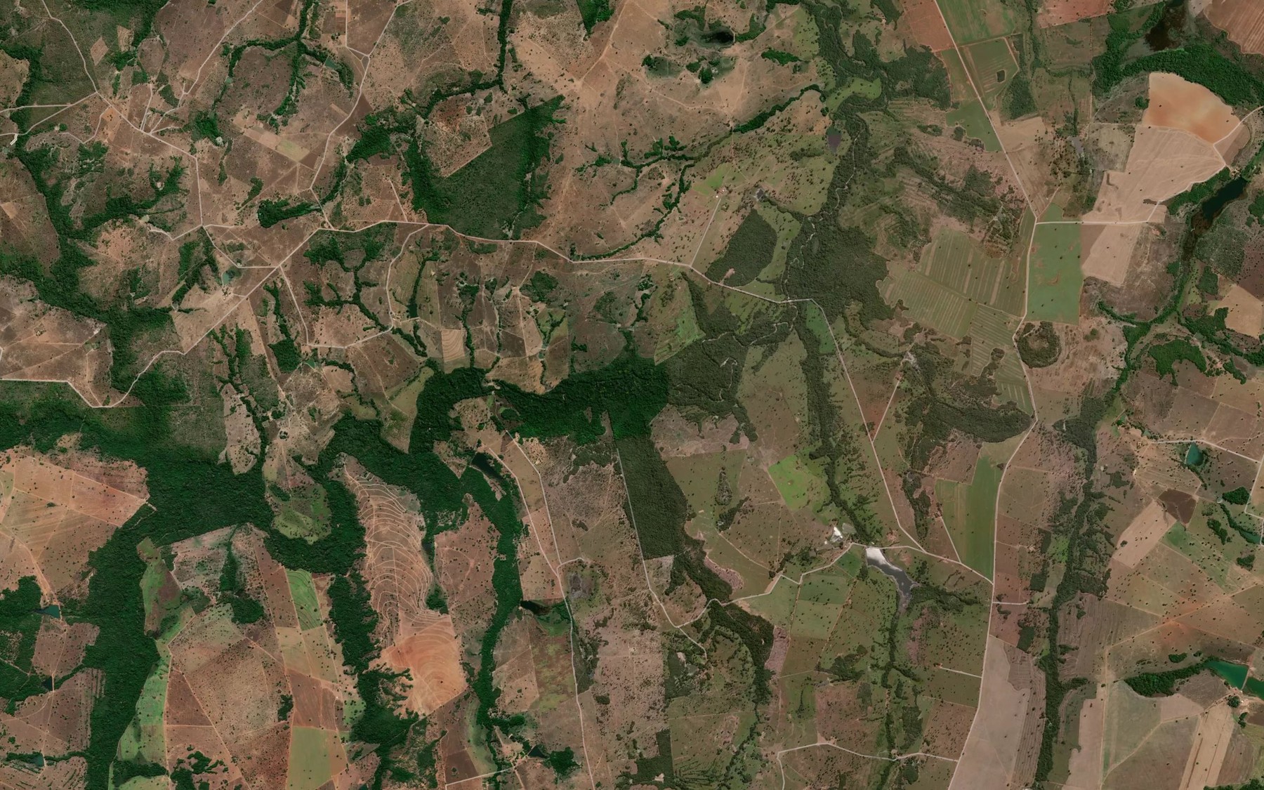 Satellite map of the Corrego Manteiga