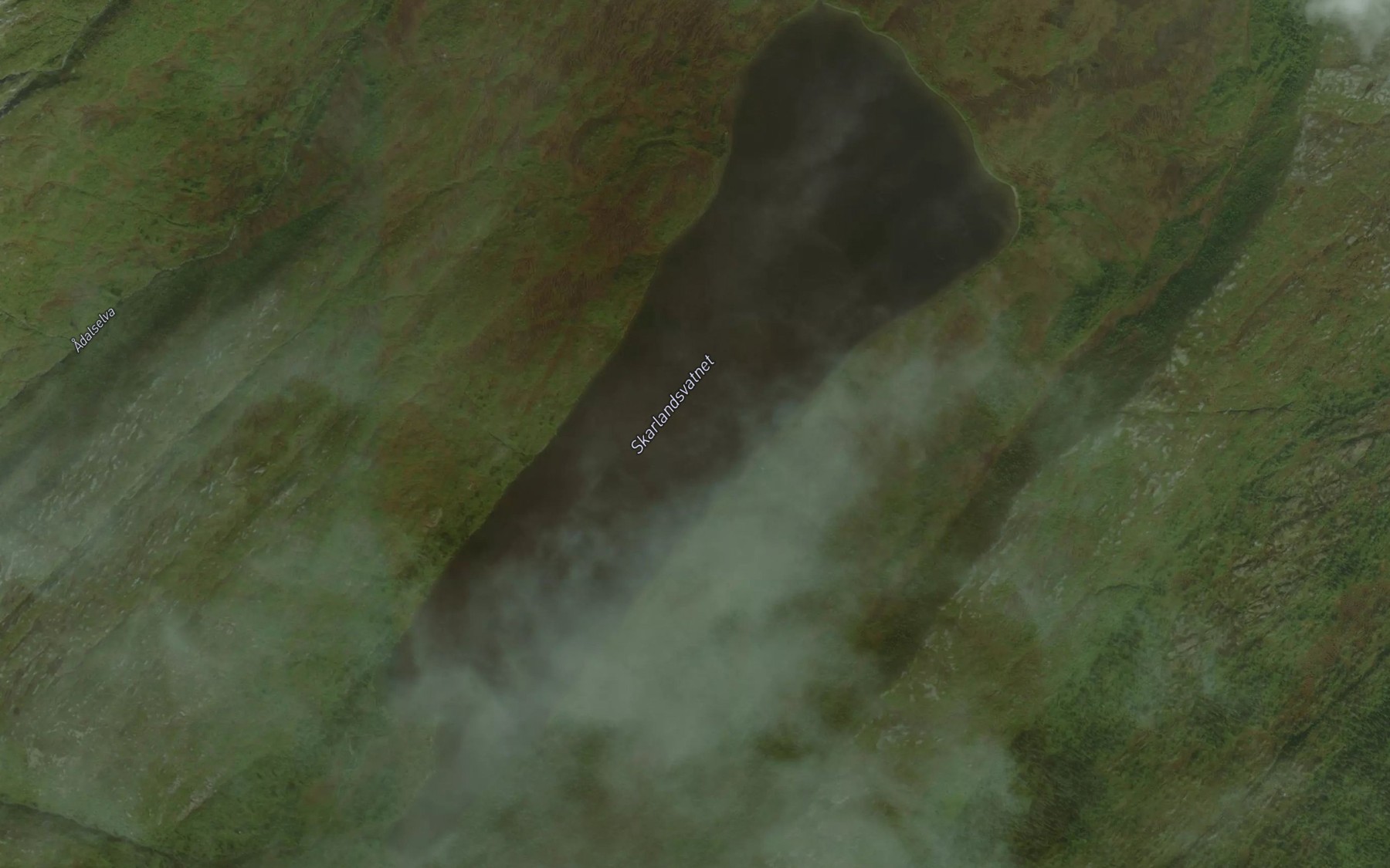 Satellite map of the Skarlandsvatnet