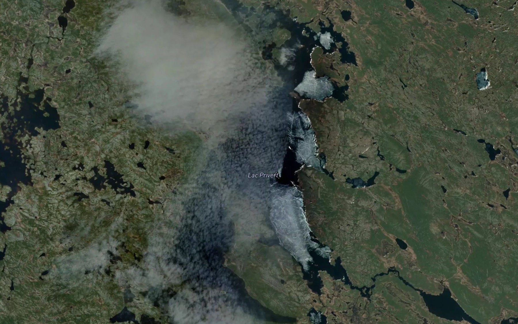 Satellite map of the Lac Privert