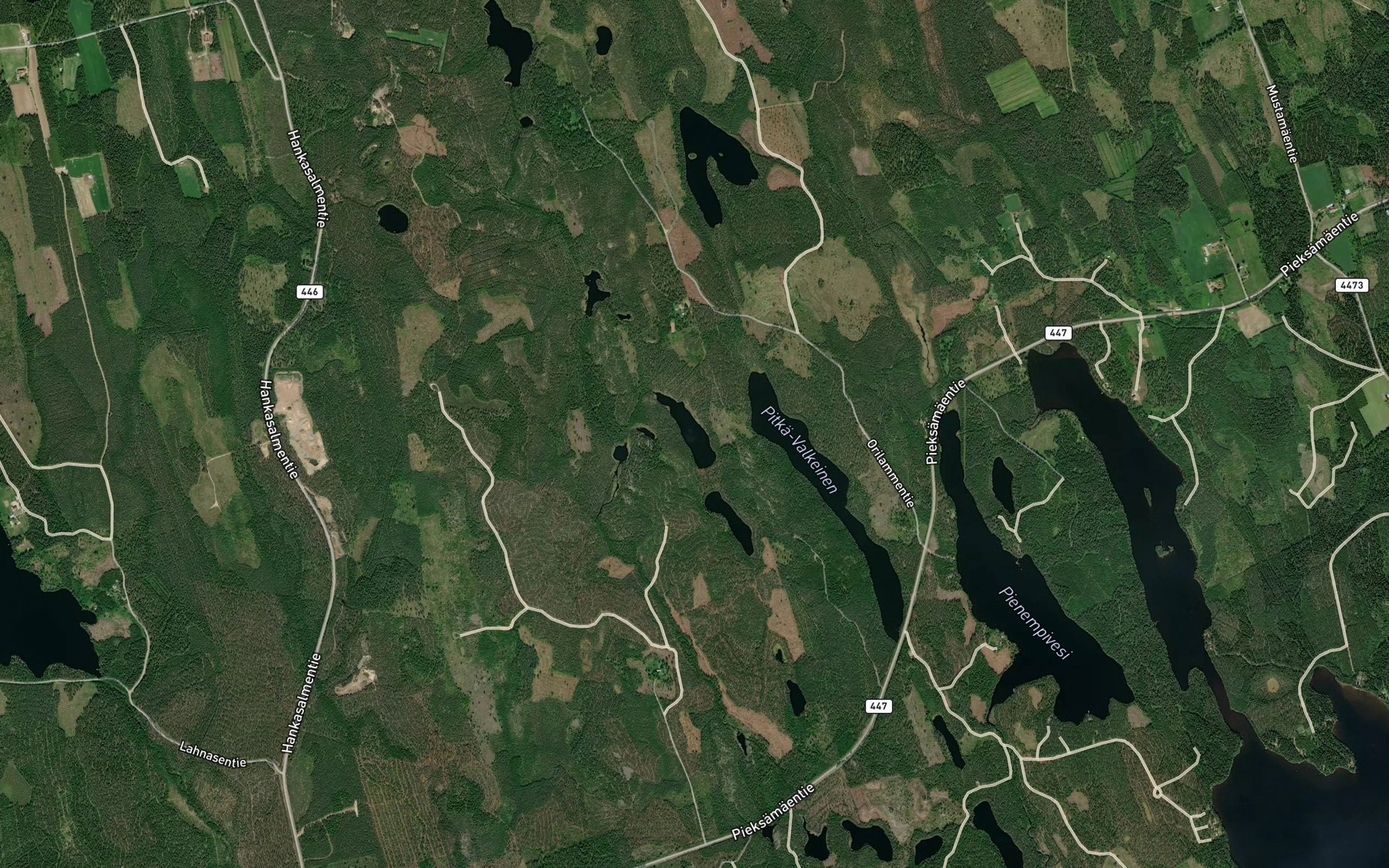 Satellite map of the Haukinen