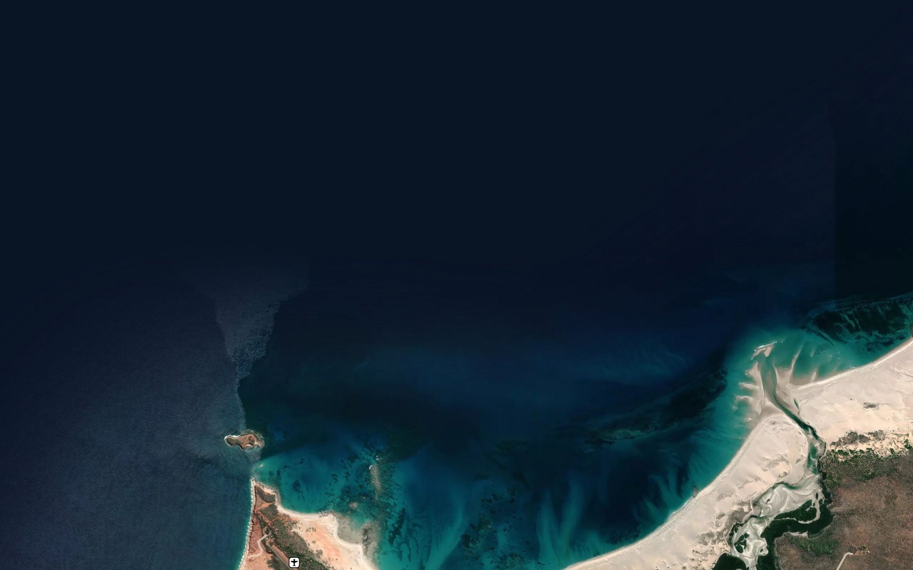 Satellite map of the Jonas Shoal