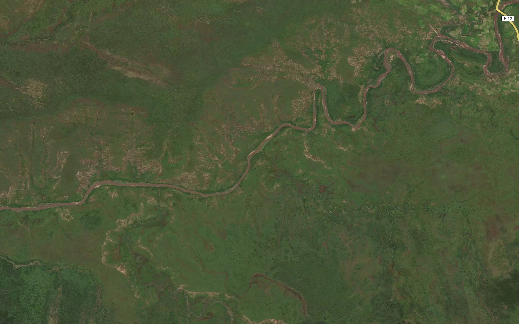 Satellite map of the Mayo Mabassan