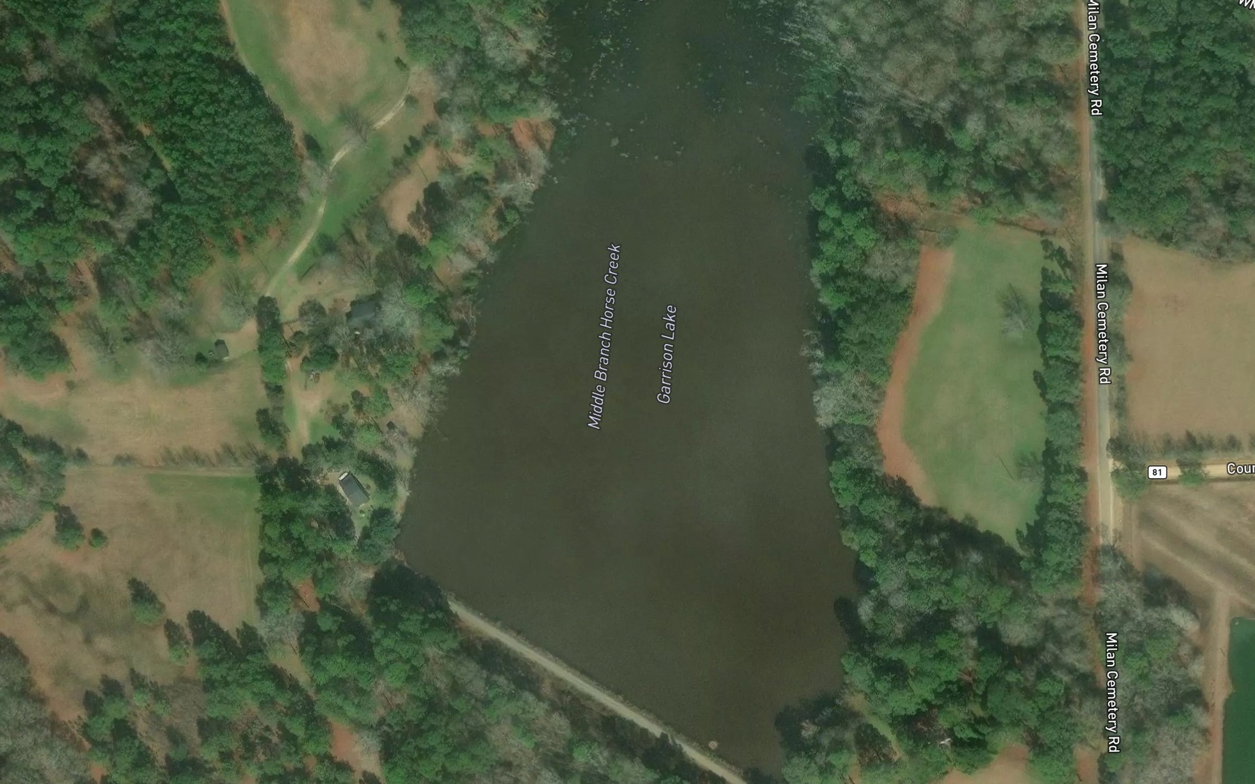 Satellite map of the Garrison Lake