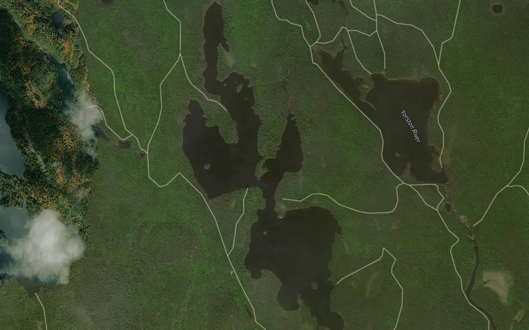 Satellite map of the Marcia Lake