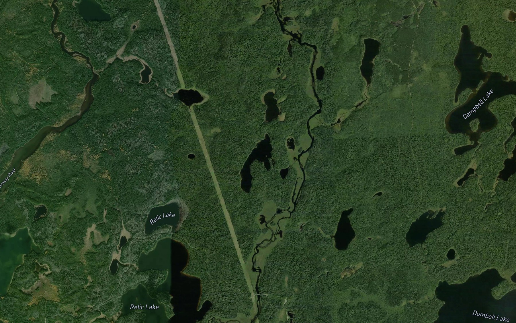 Satellite map of the Annie Lake