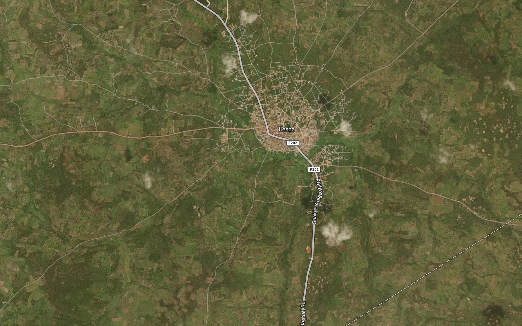 Satellite map of the River Werakoko