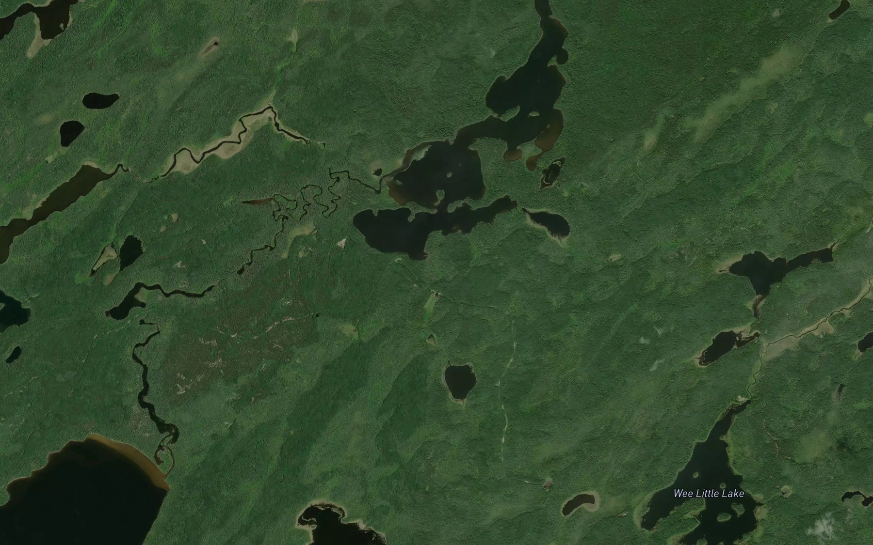 Satellite map of the Haskett Creek