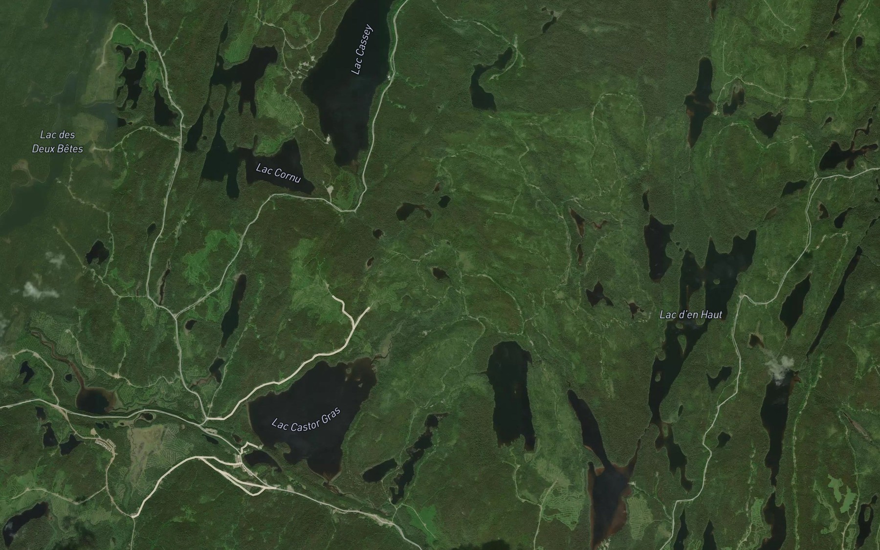 Satellite map of the Lac Grand-Pere
