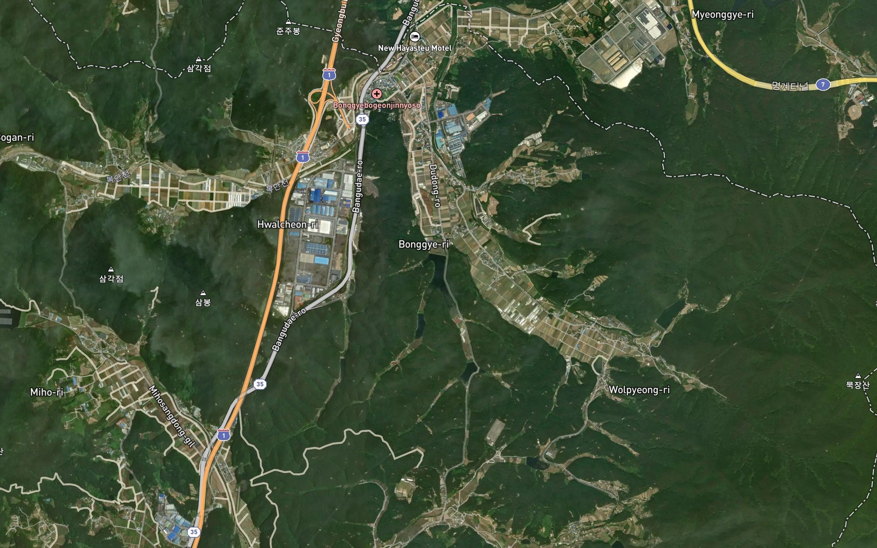 Satellite map of the Dudeuljeosuji