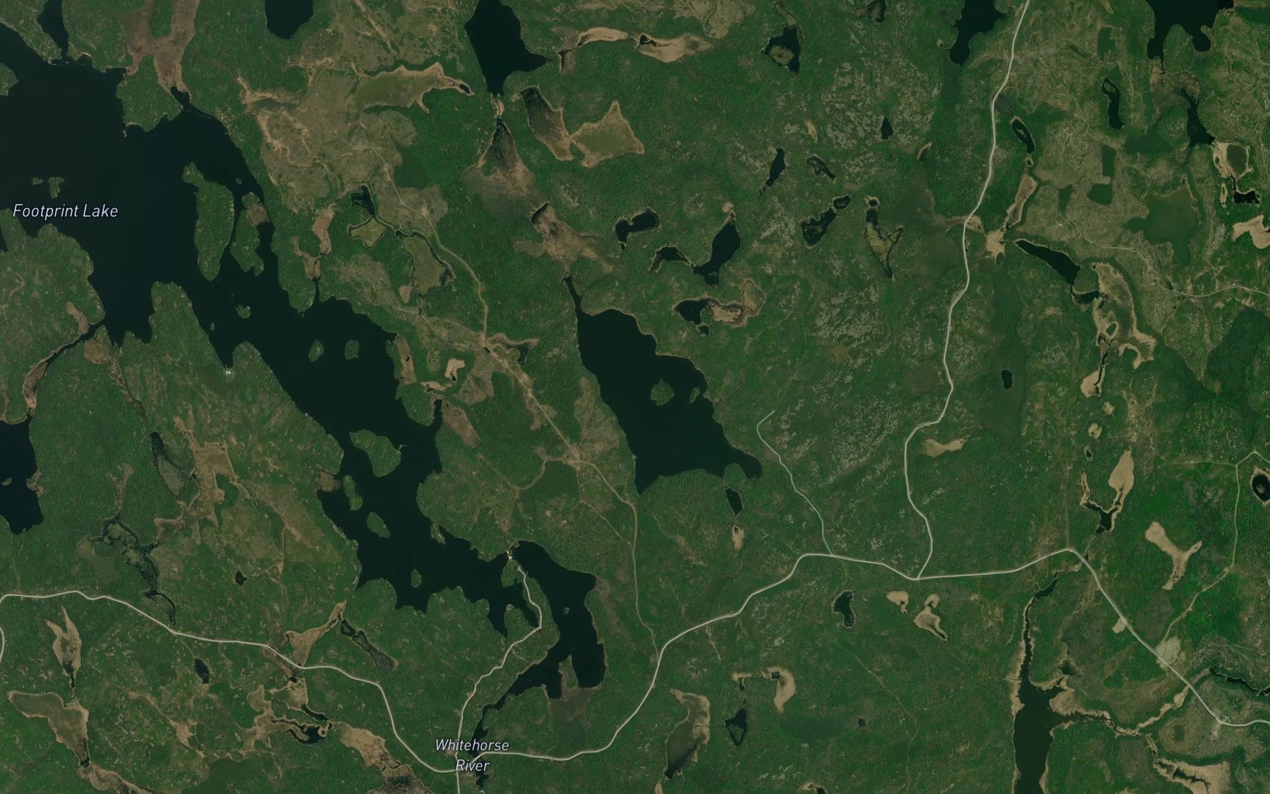 Satellite map of the Spencer Lake