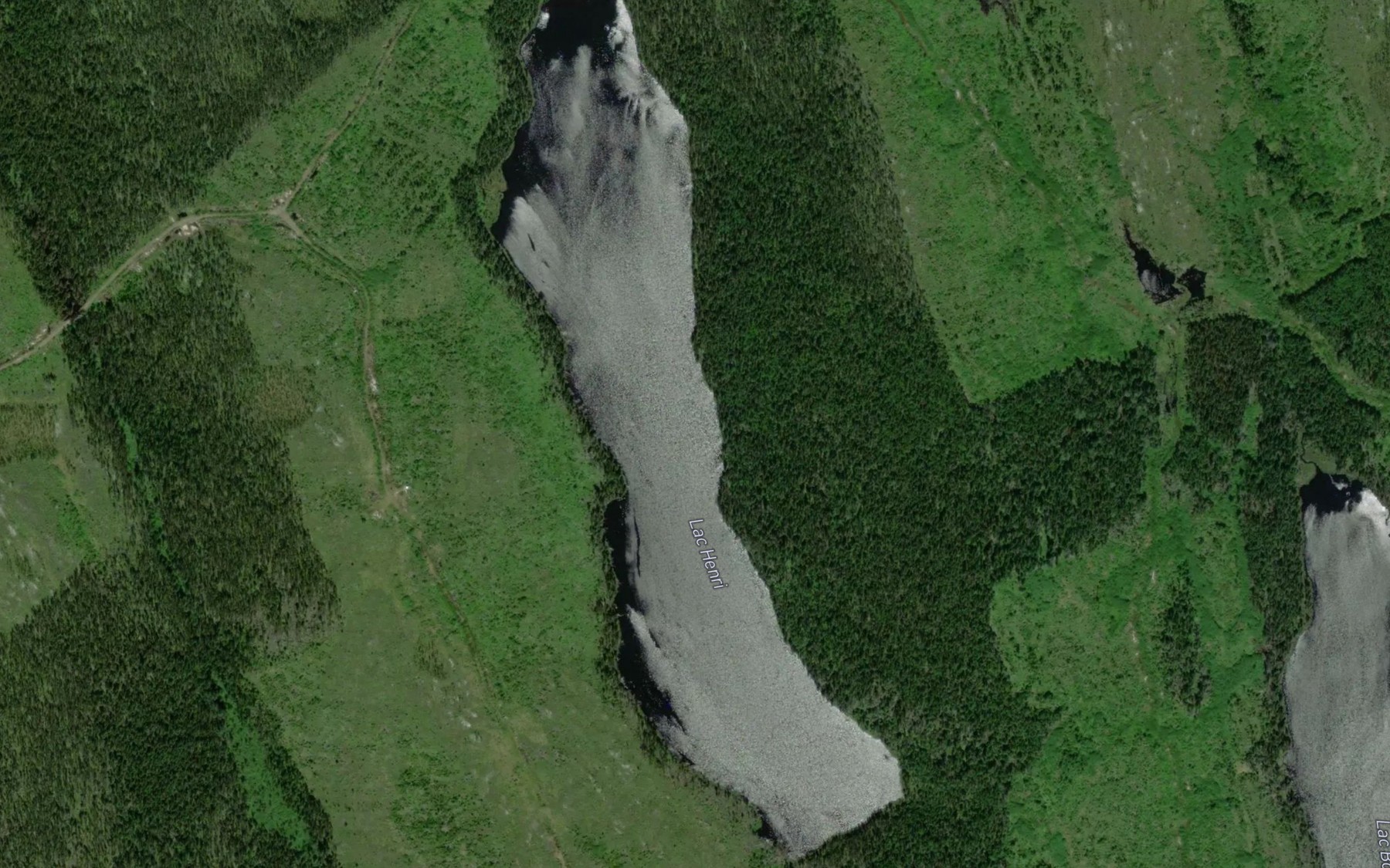 Satellite map of the Lac Henri