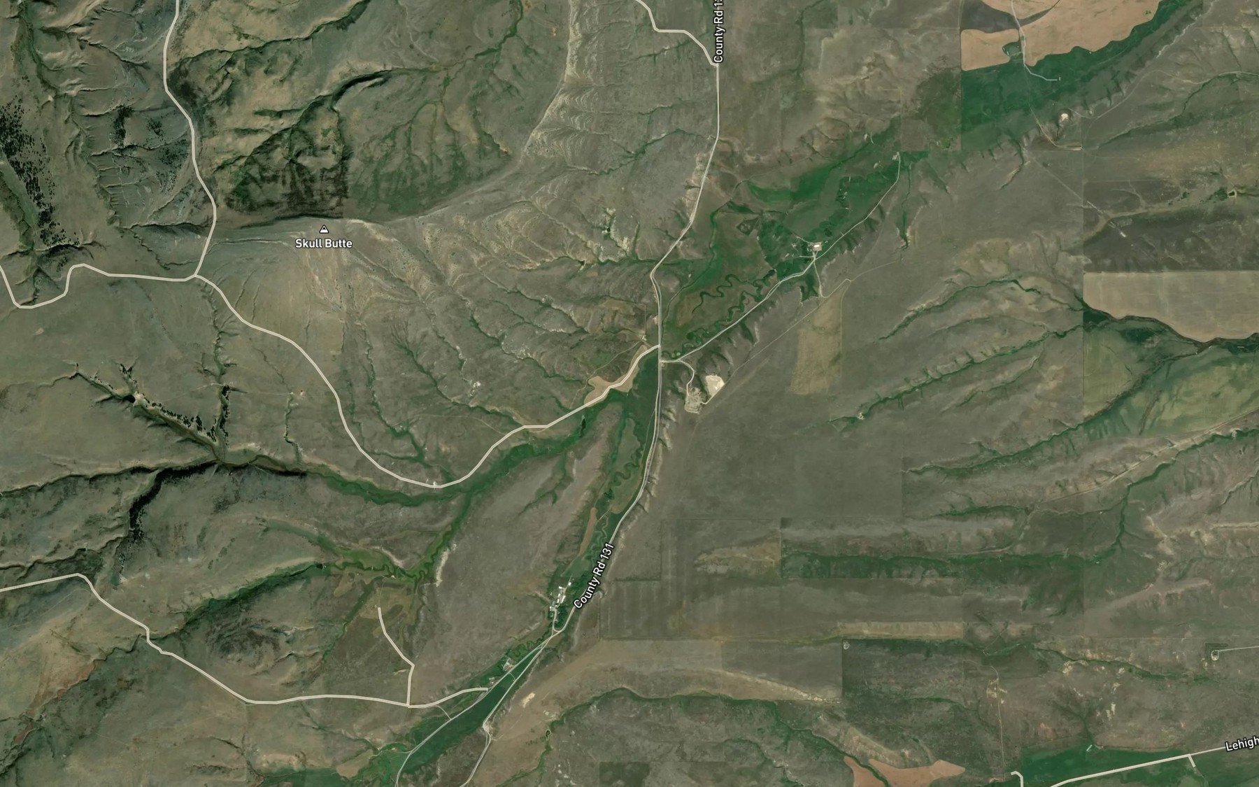 Satellite map of the North Fork Willow Creek