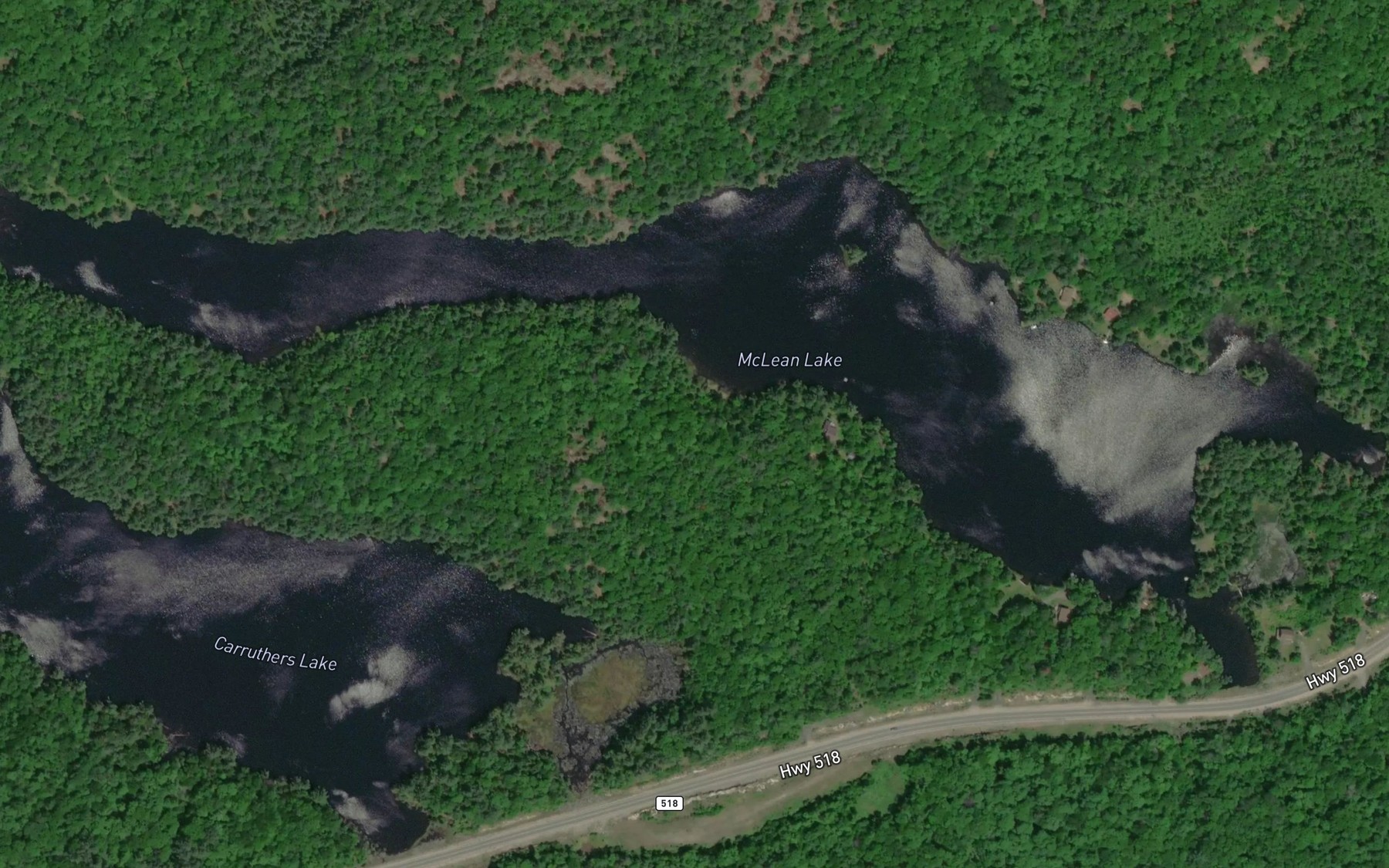 Satellite map of the McLean Lake
