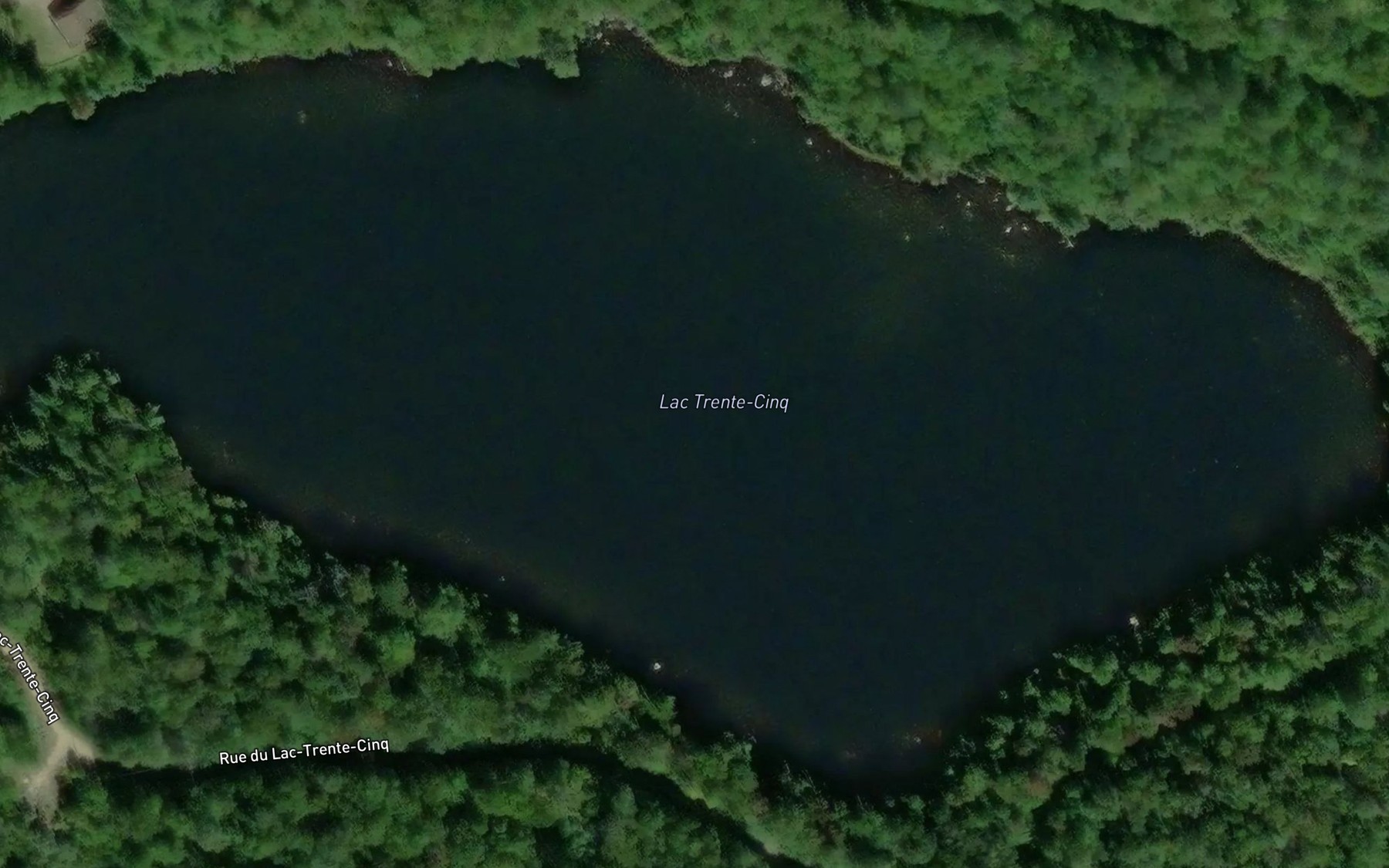 Satellite map of the Lac Trente-Cinq