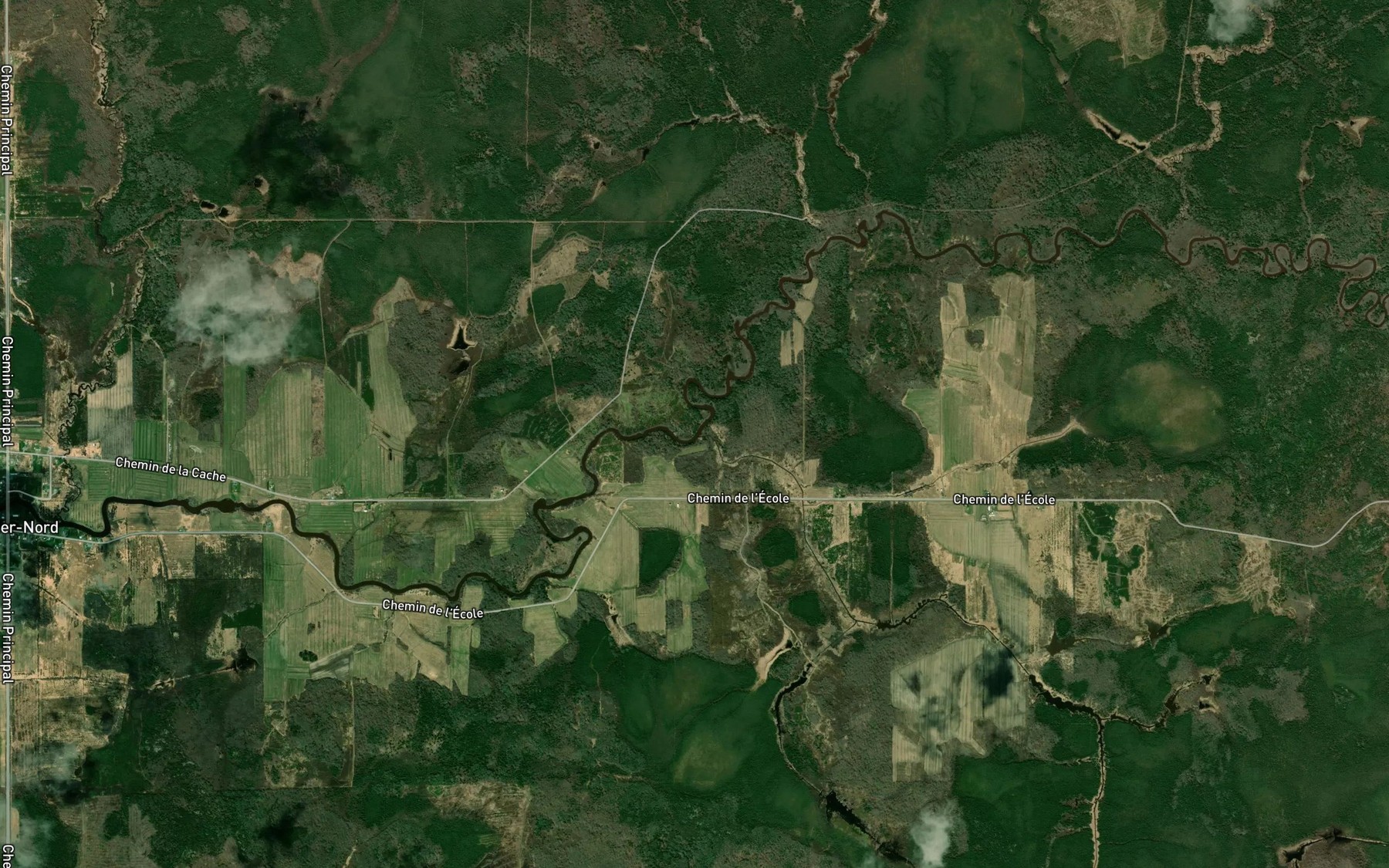 Satellite map of the Cours d'eau Duguay