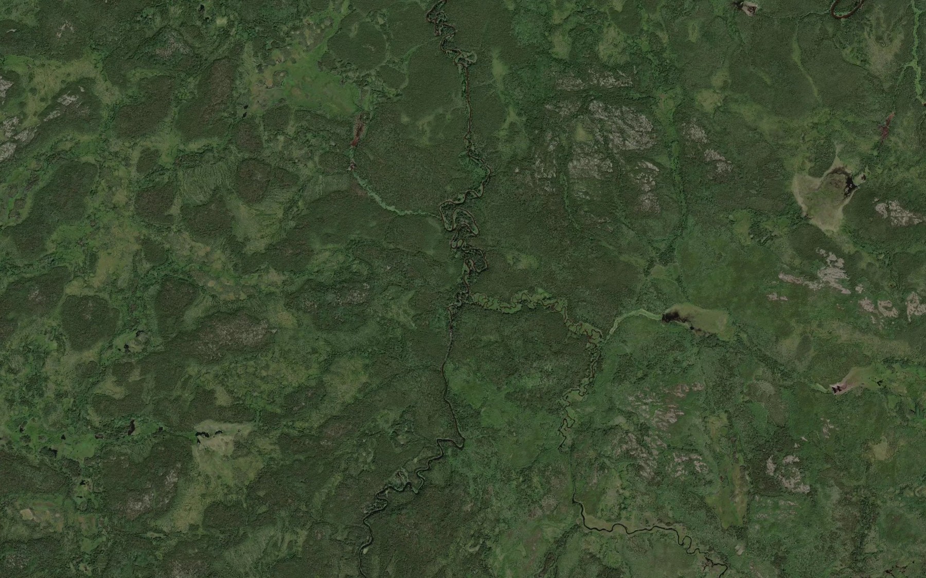 Satellite map of the Erickson Creek