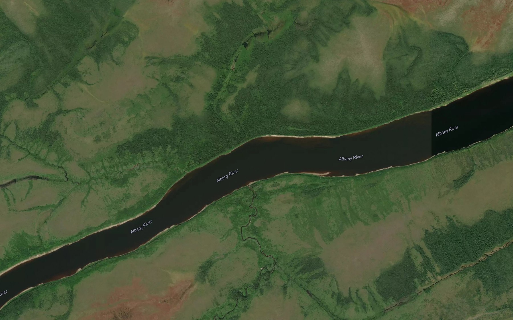 Satellite map of the Nest River