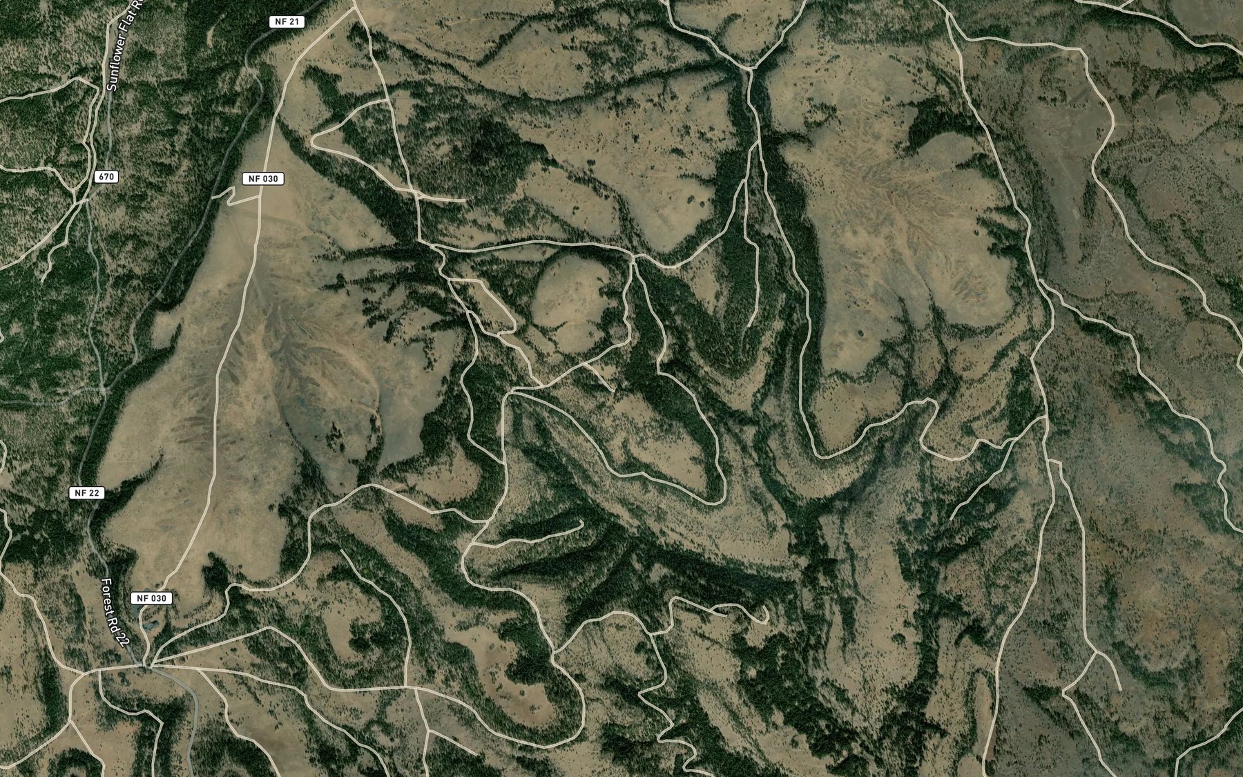 Satellite map of the One Trough Spring